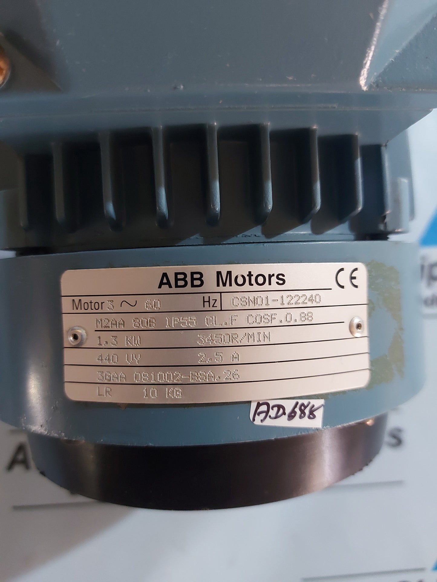 ABB 3GAA 081002-BSA.26 M2AA 806 IP55 ELECTRIC MOTOR