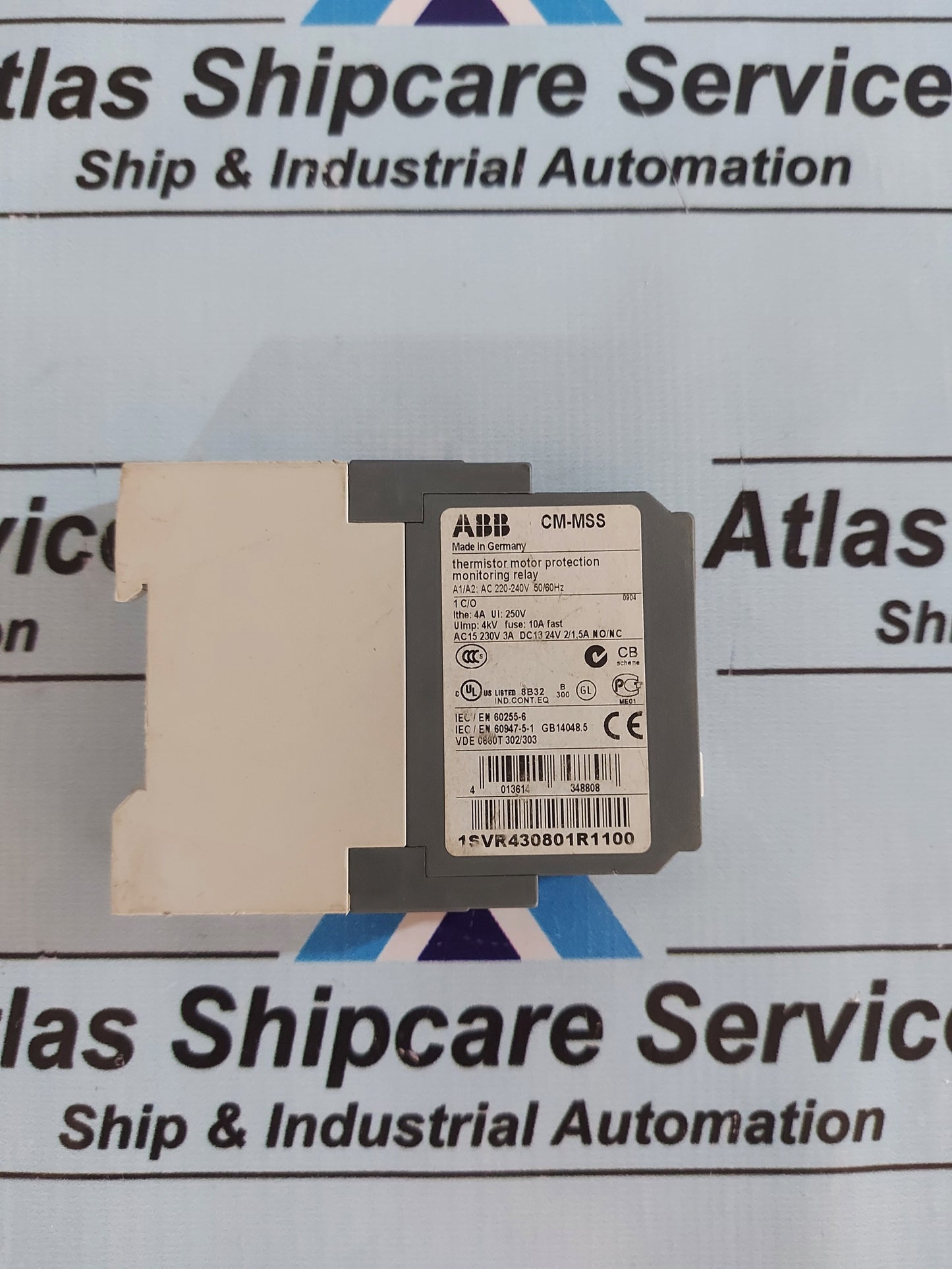 ABB CM-MSS THERMISTOR MOTOR PROTECTION MONITORING RELAY 1SVR430801R1100