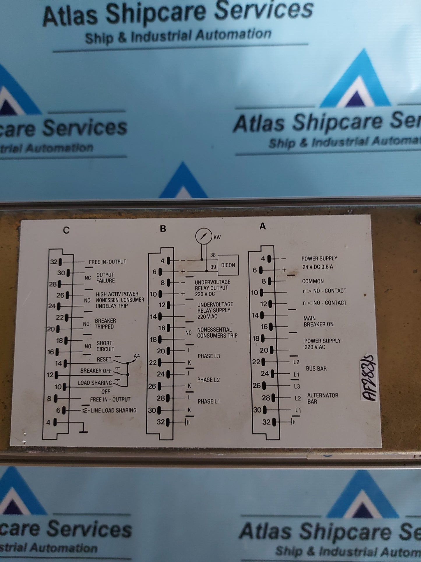 ABB CMA 50 SYNPOL GVT 360 8490 CONTROL PANEL