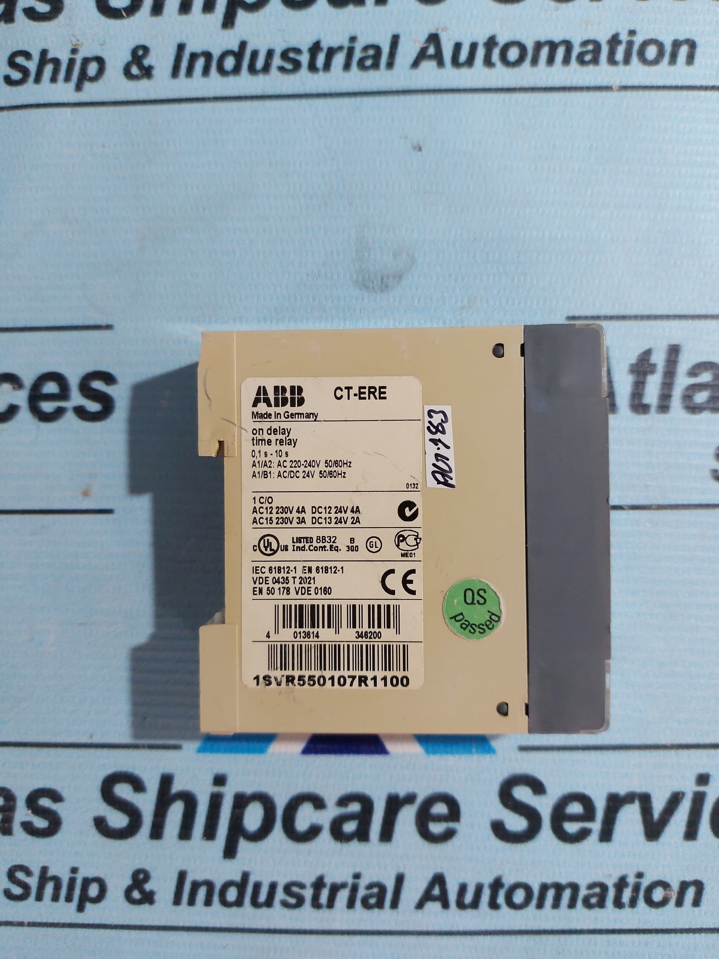 ABB CT-ERE ON DELAY TIME RELAY AG183