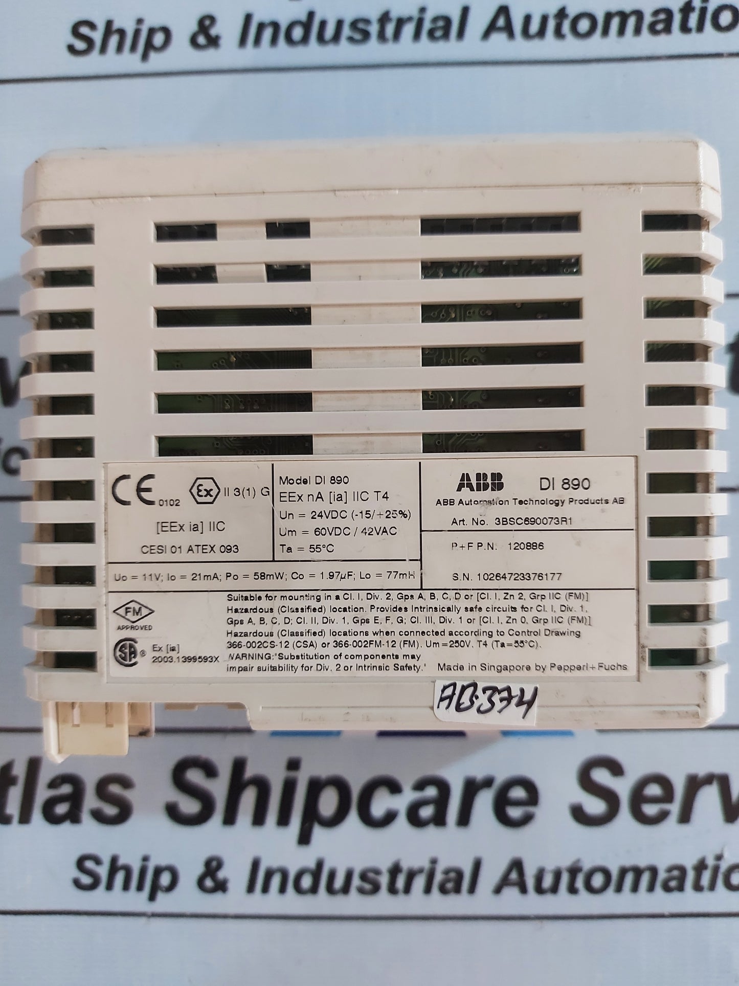 ABB DI890 3BSC690073R1 DIGITAL INPUT MODULE