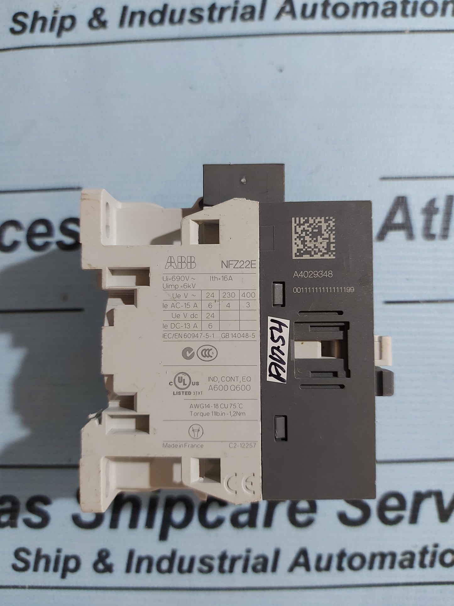 ABB NFZ22E-21 CONTACTOR RELAY 20-60V50/60Hz 20-60VDC AG54