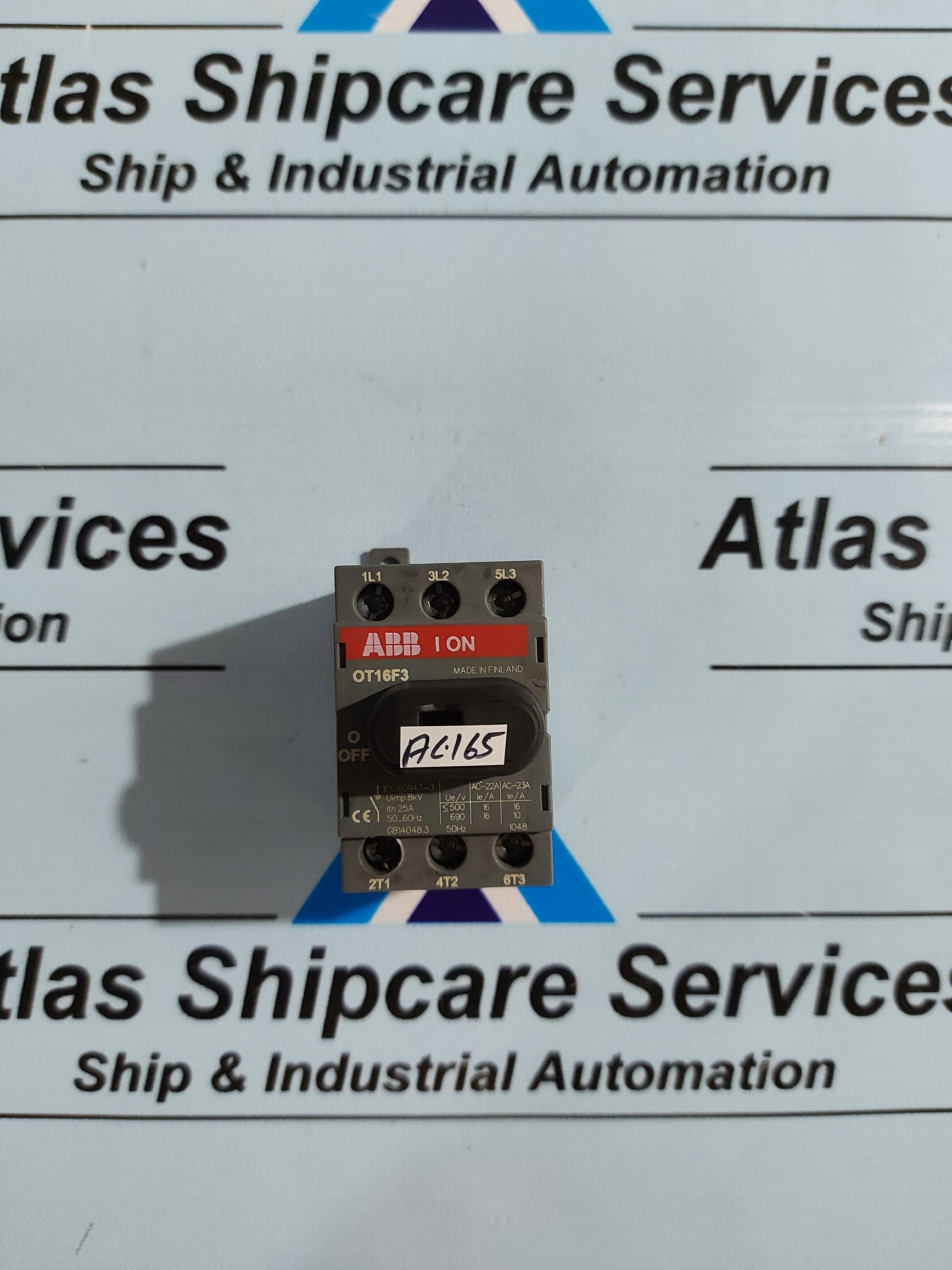 ABB OT16F3 GENERAL PURPOSE SWITCH 20A 600VAC