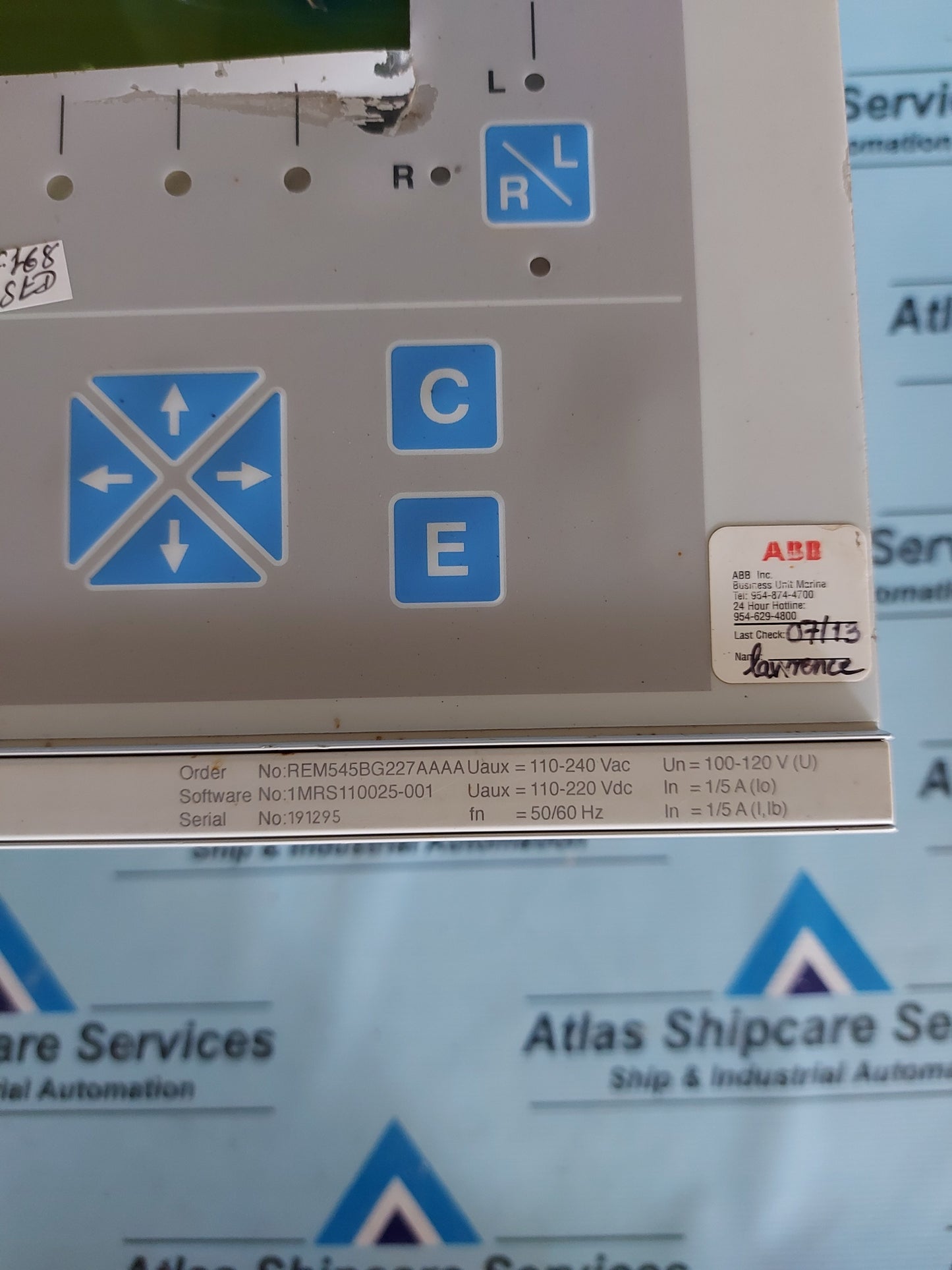 ABB REM545BG227AAAA MACHINE TERMINAL