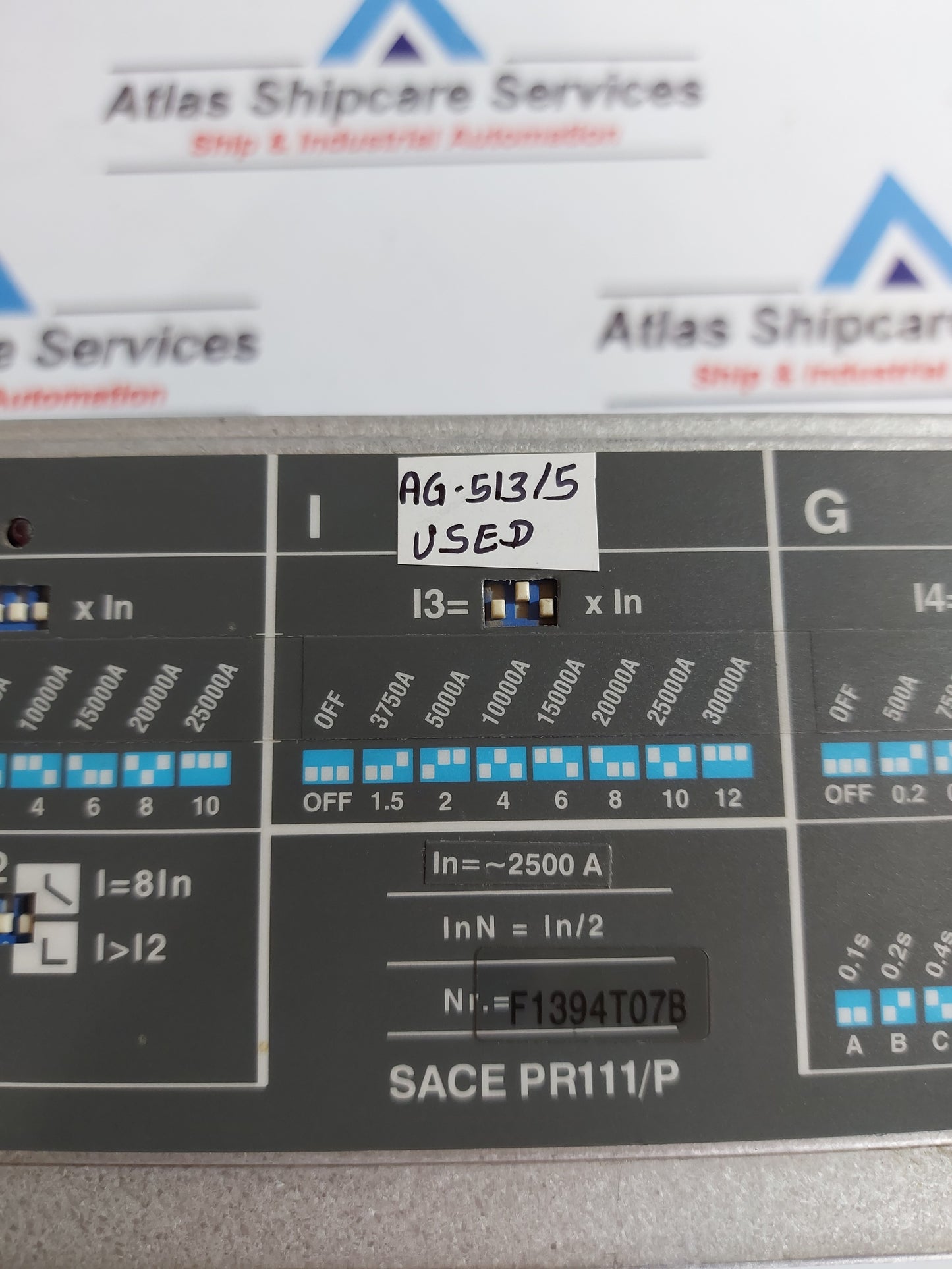 ABB SACE PR111/P LSIG TRIP UNIT 2500 A AG513