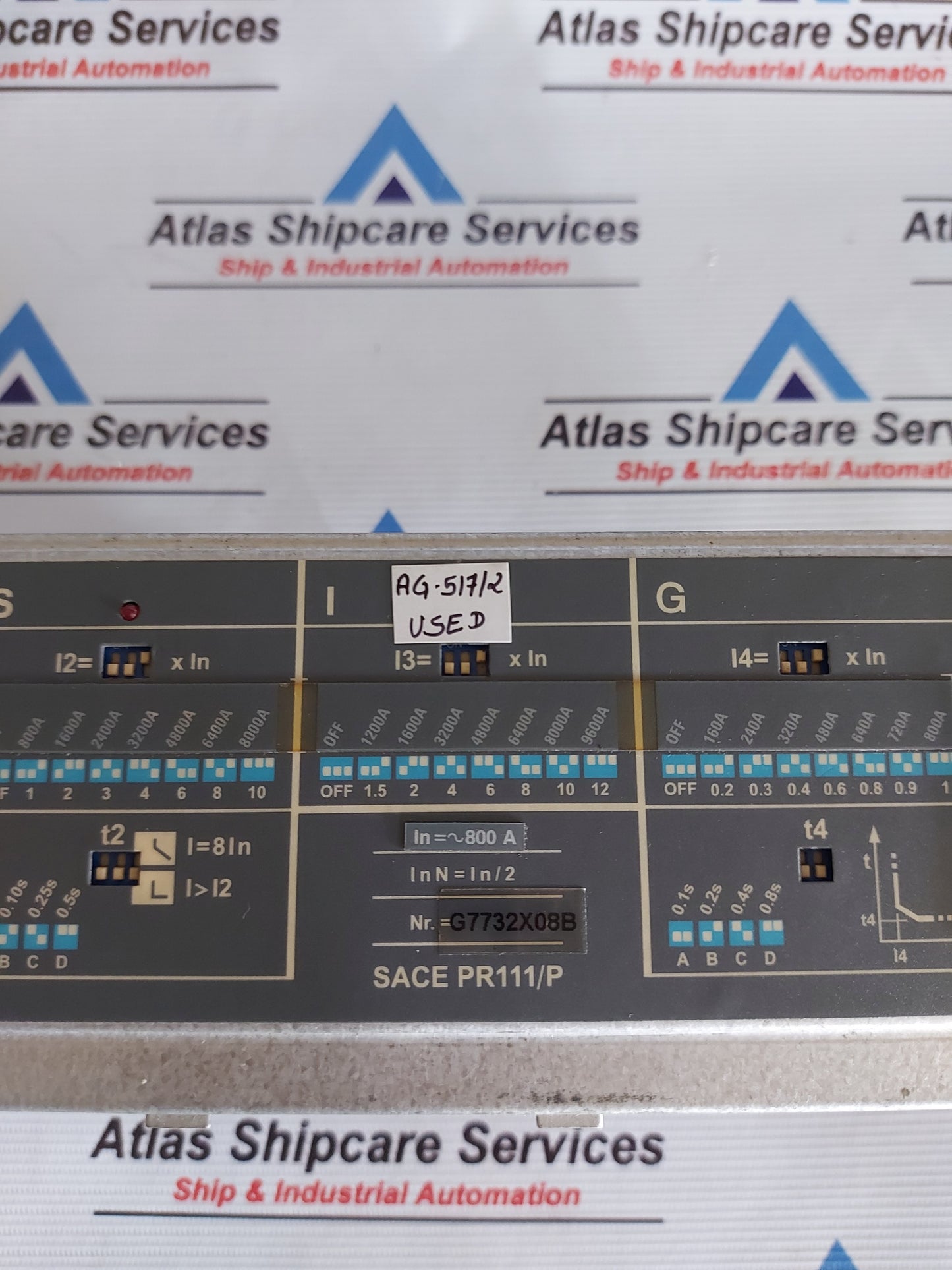 ABB SACE PR111/P LSIG TRIP UNIT 800 A AG517