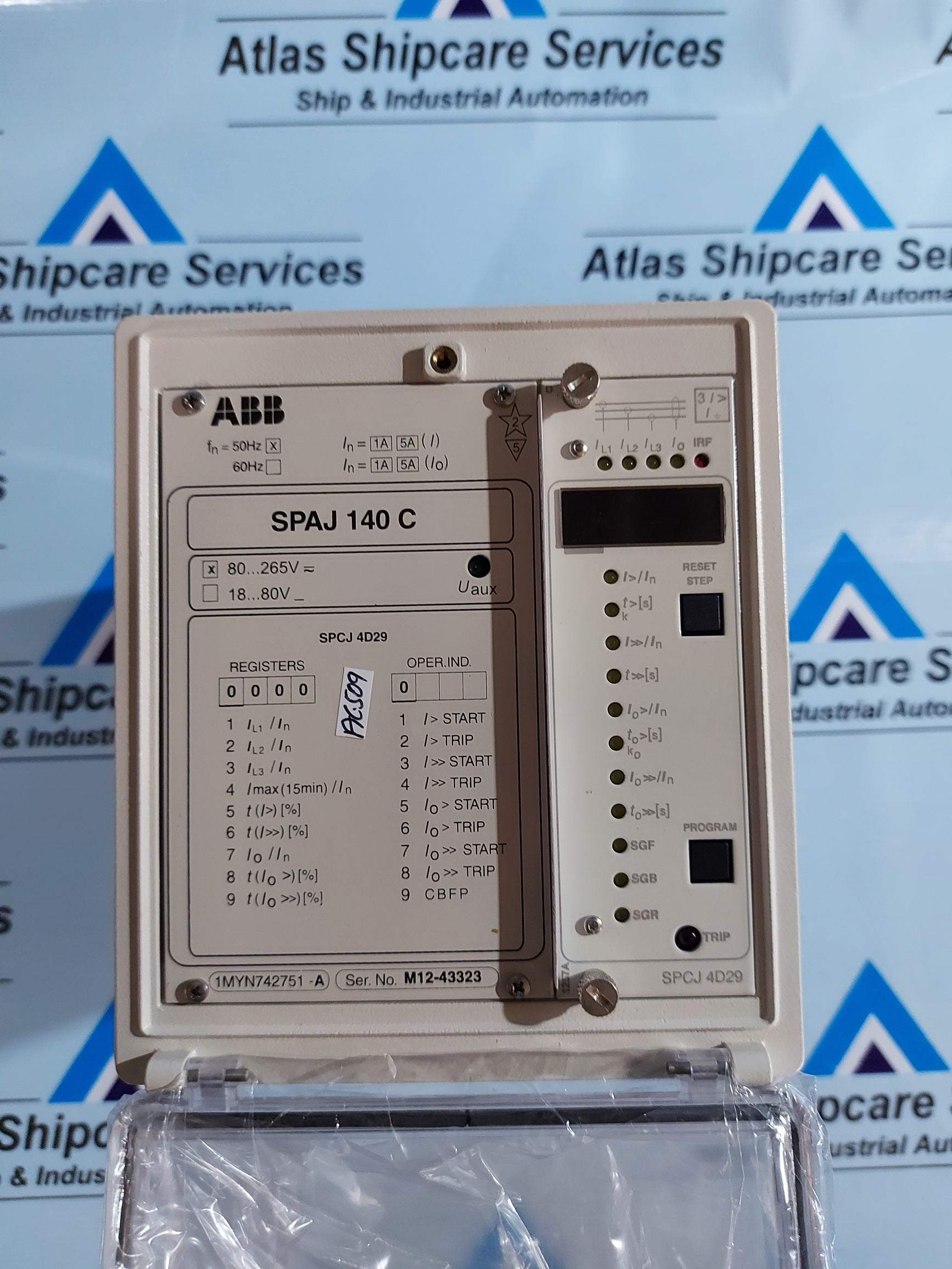 ABB SPAJ 140 C OVERCURRENT AND EARTH-FAULT RELAY – Atlas Shipcare Services