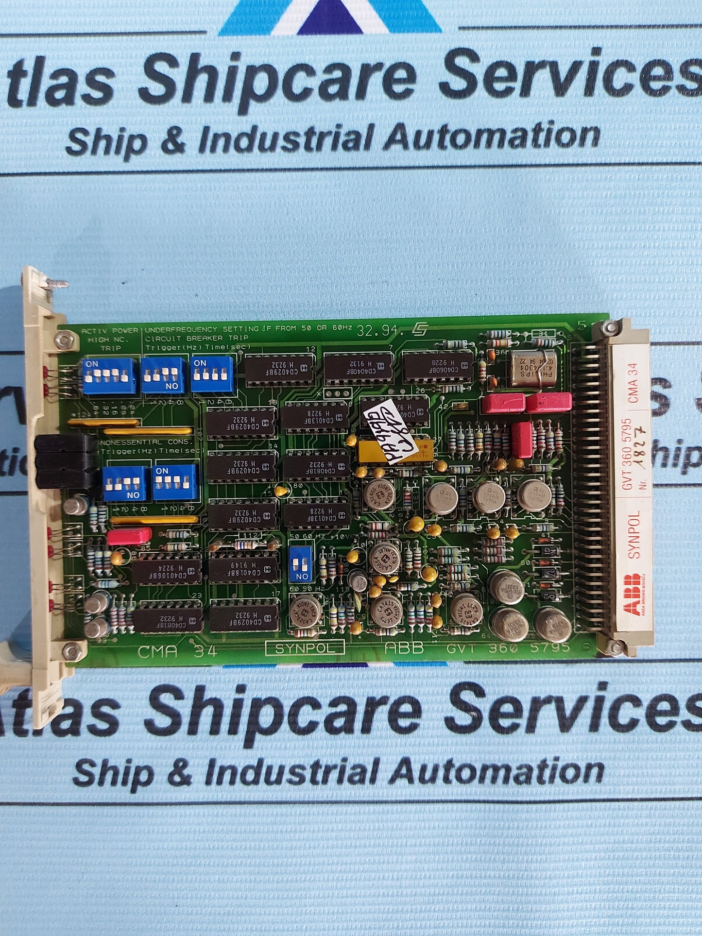 ABB SYNPOL CMA 34 GVT 360 5795 PCB CARD