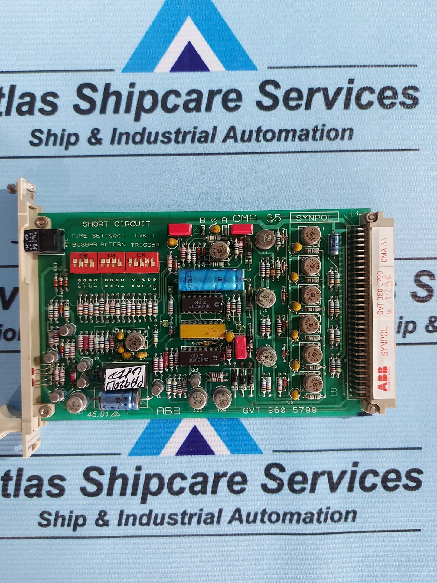 ABB SYNPOL CMA 35 GVT 360 5799 SHORT CIRCUIT CARD