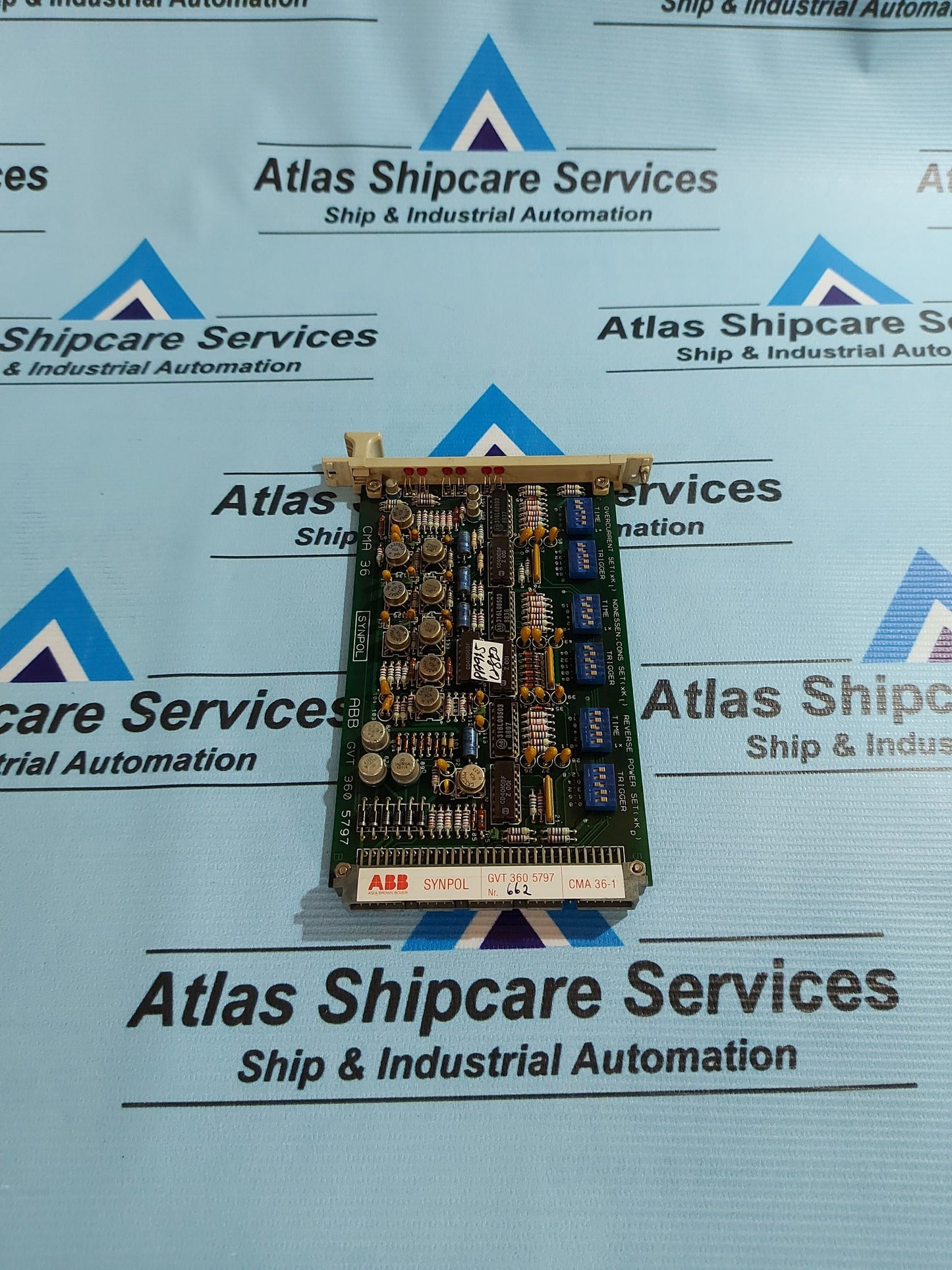 ABB SYNPOL CMA 36-1 GVT 360 5797 PCB CARD