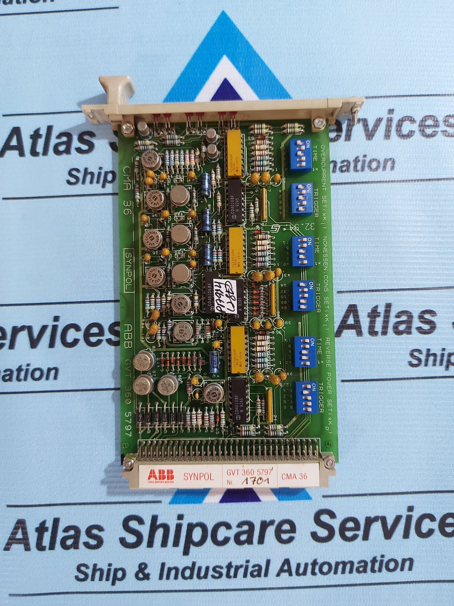 ABB SYNPOL CMA 36 GVT 360 5797 PCB CARD