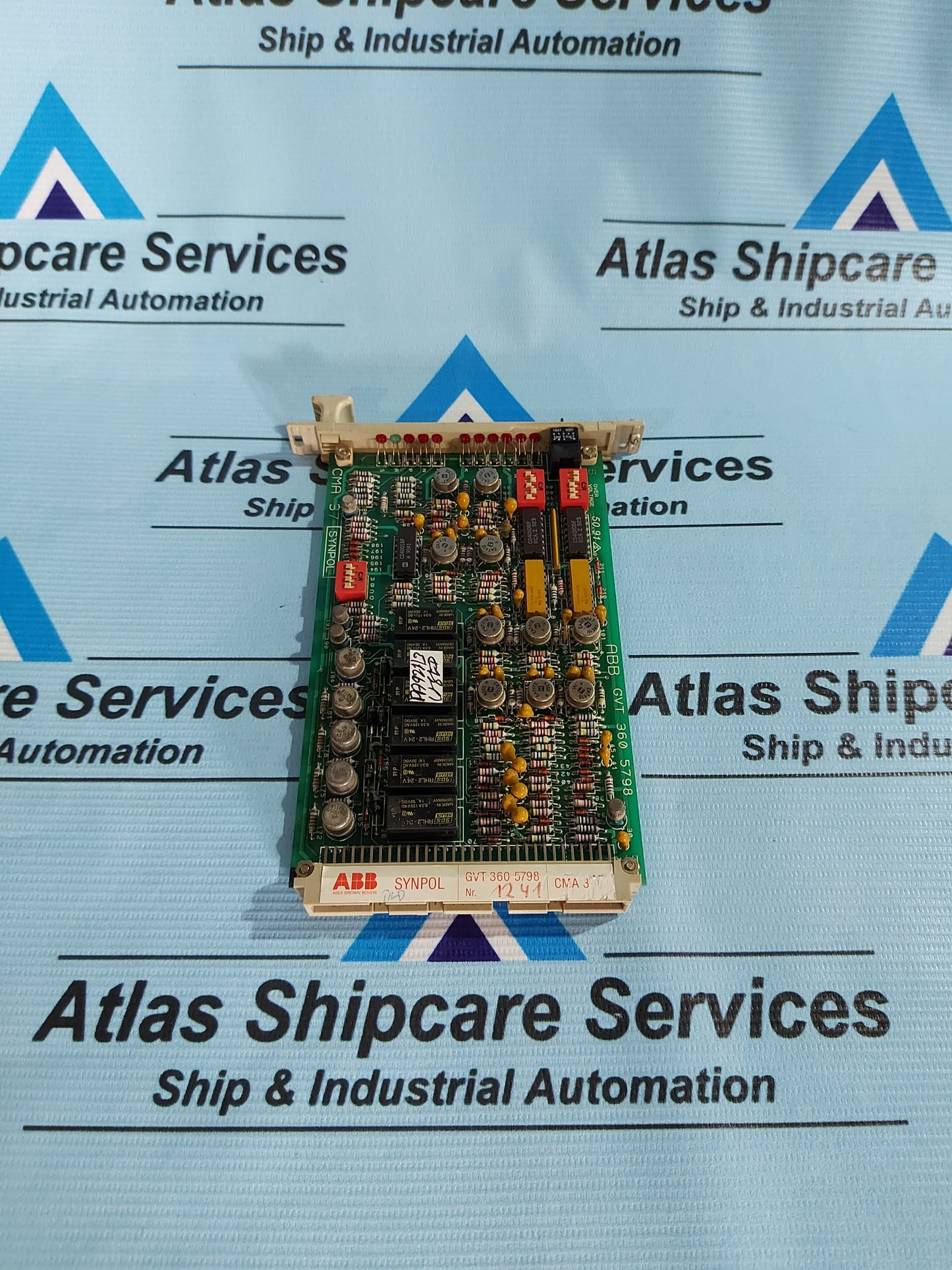 ABB SYNPOL CMA 37 GVT 360 5798 VOLTAGE MONITORING CARD