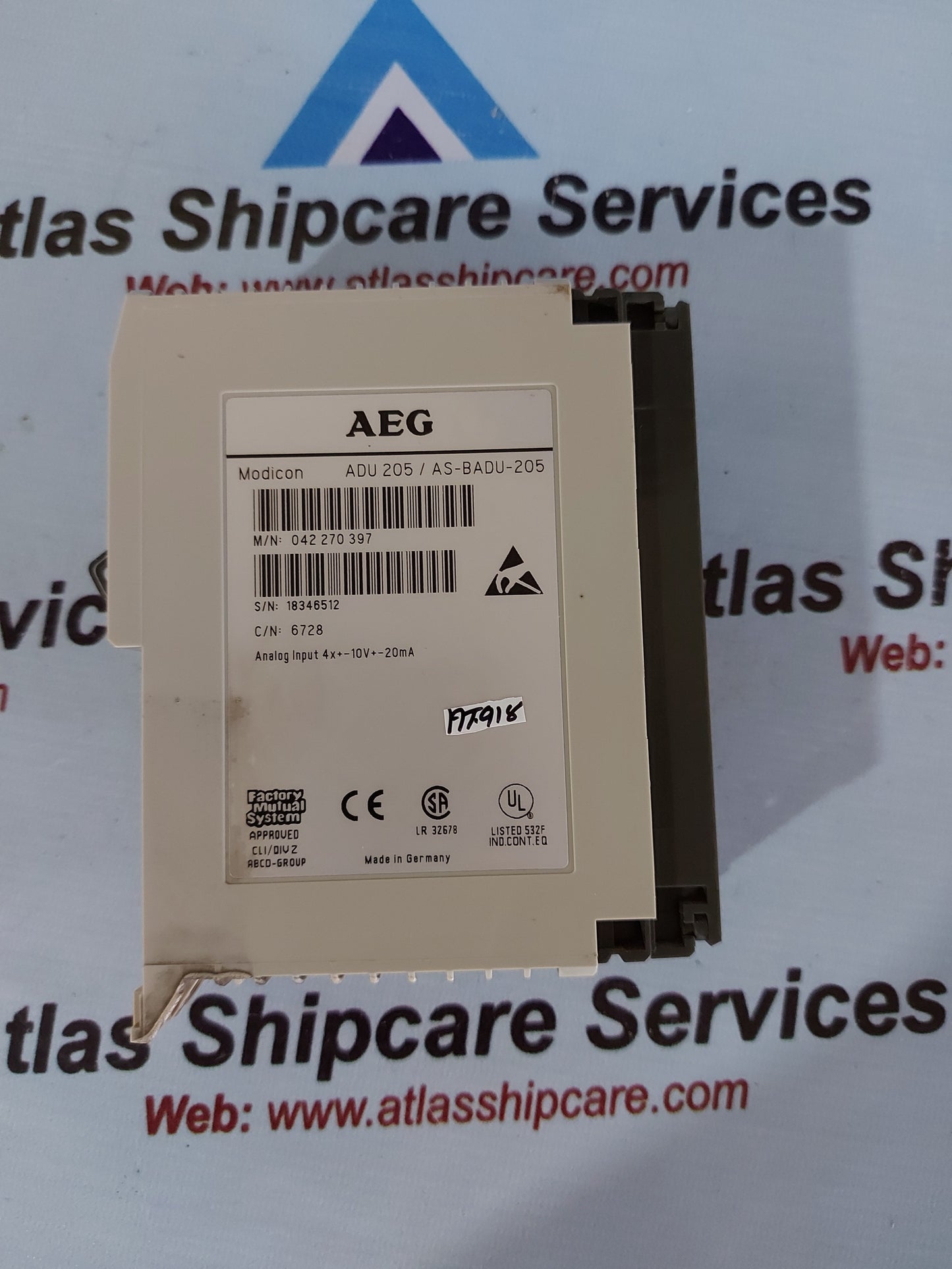 AEG MODICON ADU205/AS-BADU-205 ANALOG INPUT MODULE