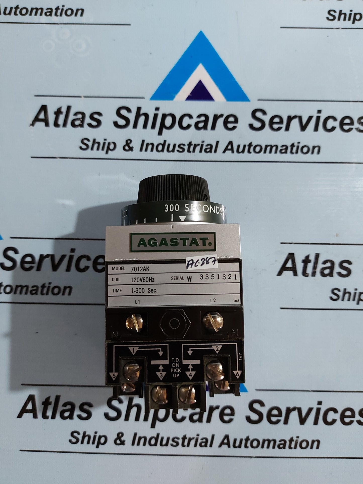 AGASTAT 7012AK TIME DELAY RELAY 1-300 SEC 120V60Hz COIL