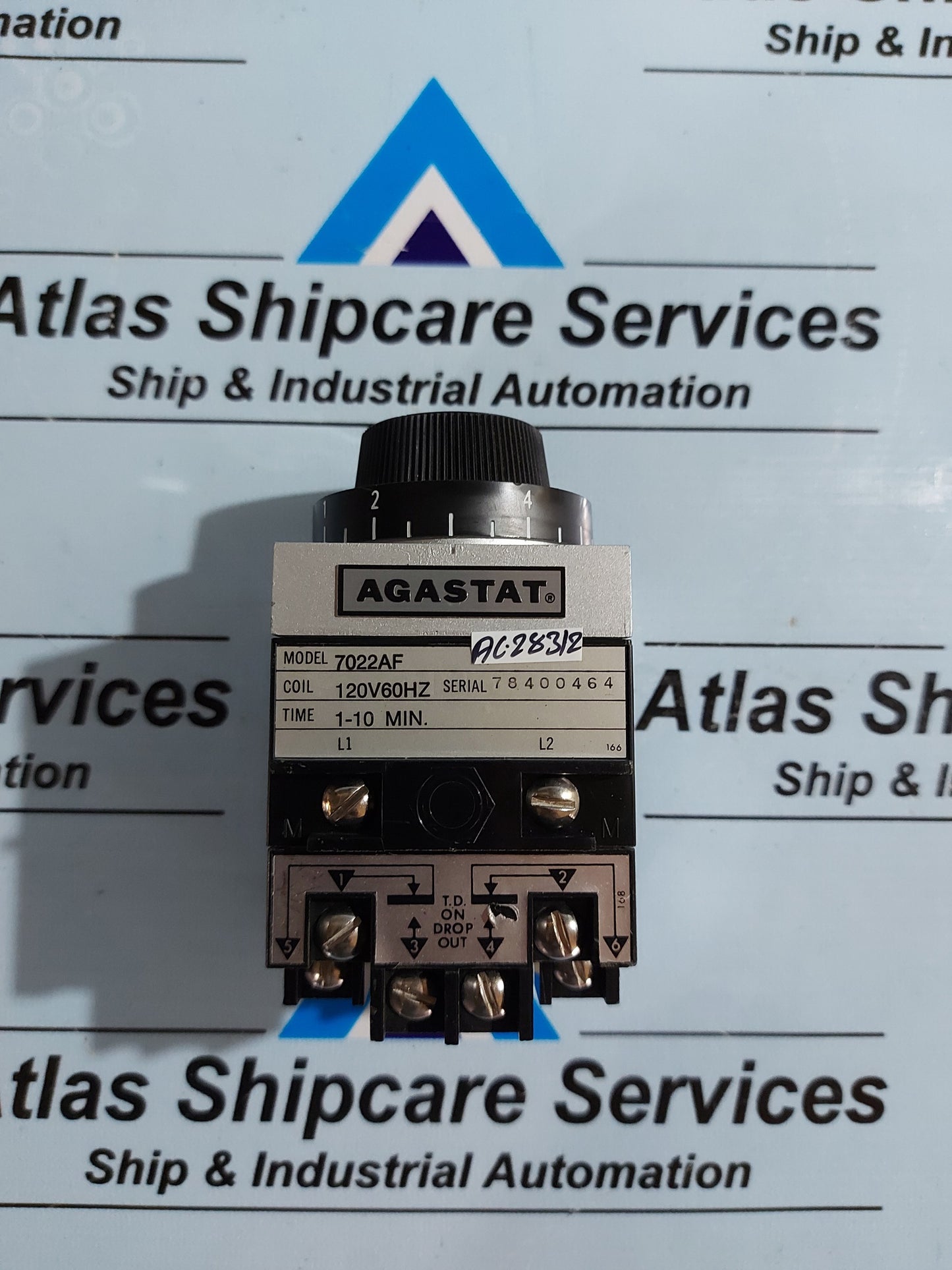 AGASTAT 7022AF TIME DELAY RELAY 1-10 MIN 120V60Hz COIL