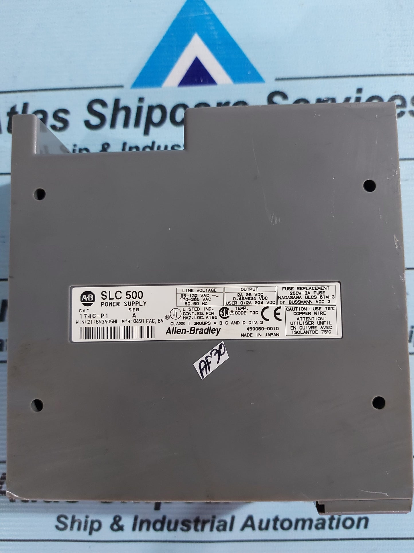 ALLEN-BRADLEY 1746-P1 SLC 500 POWER SUPPLY