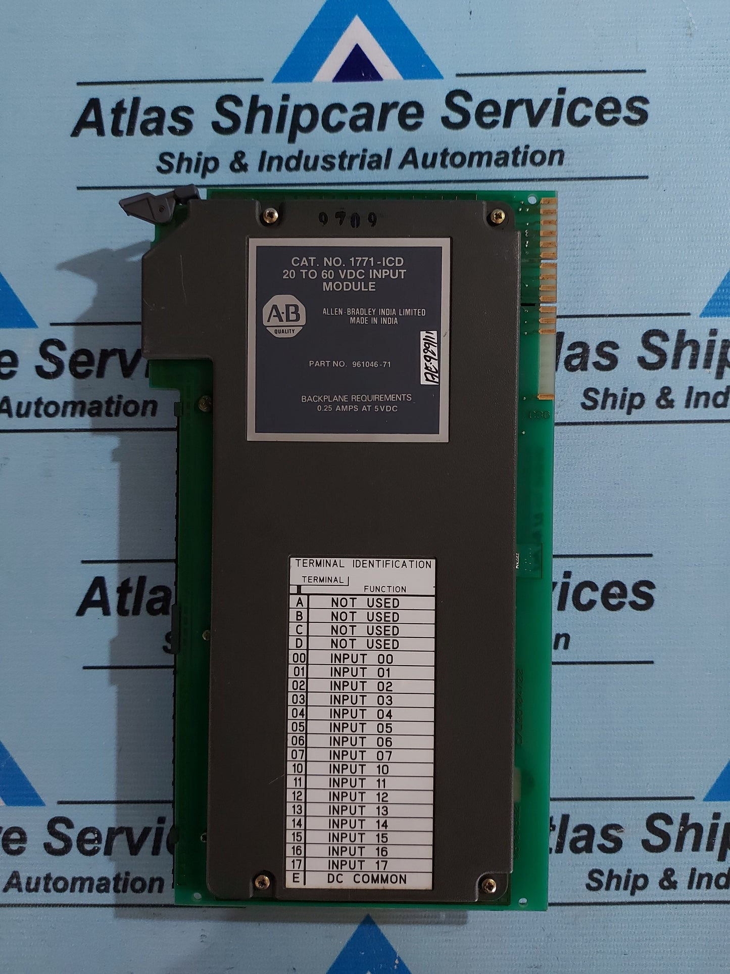 ALLEN-BRADLEY 1771-ICD 20 TO 60 VDC INPUT MODULE