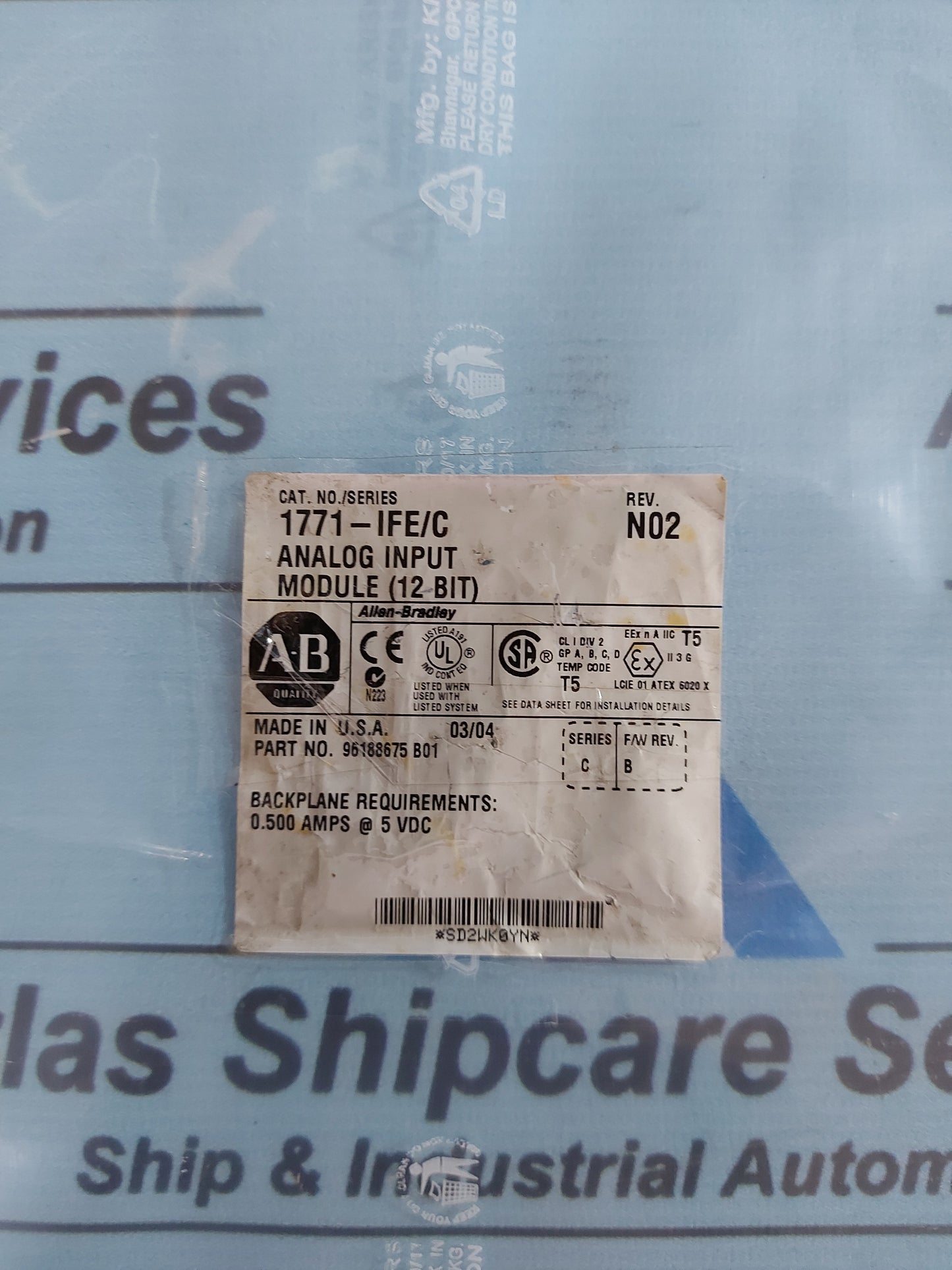 ALLEN-BRADLEY 1771-IFE/C ANALOG INPUT MODULE (12 BIT)