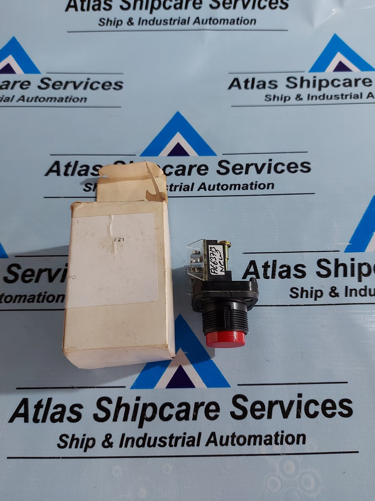 ALLEN BRADLEY 800H-BR6A PUSH BUTTON RED EXTENDED HEAD MOMENTARY 1 NO-1 NC SER.F