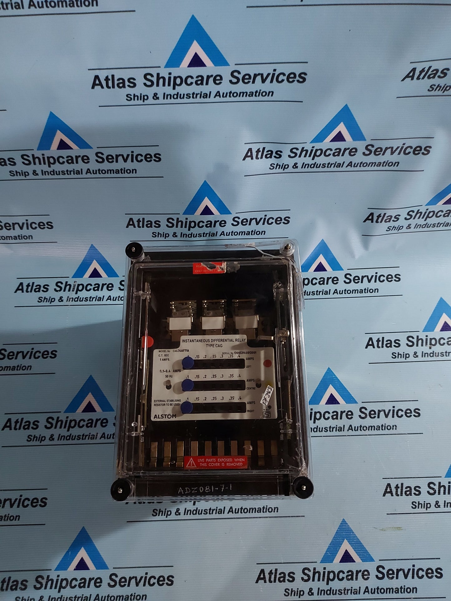 ALSTOM CAG34AF71A INSTANTANEOUS DIFFERENTIAL PROTECTION RELAY