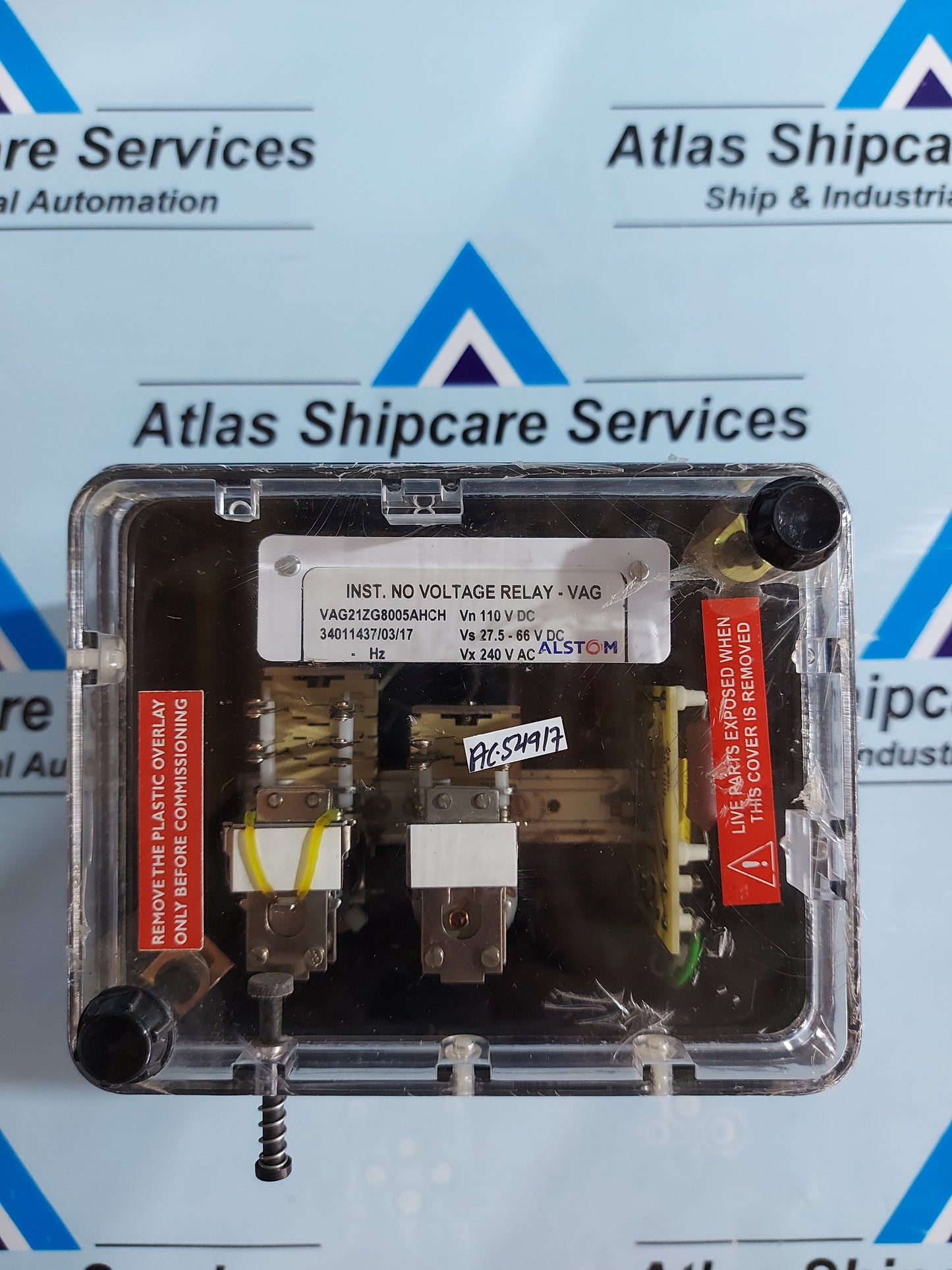 ALSTOM VAG21ZG8005AHCH UNDER VOLTAGE RELAY