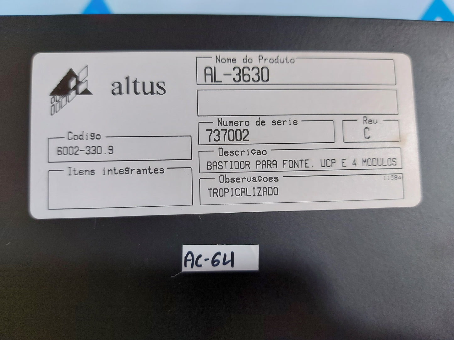 ALTUS AL-3630 6002-330.9