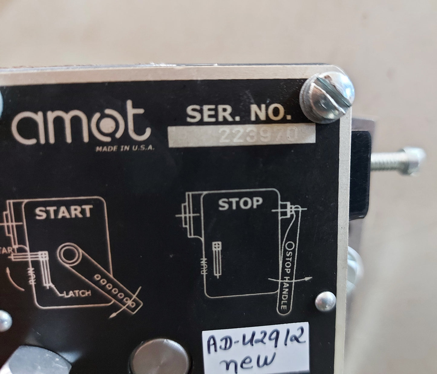 AMOT CONTROLS 2800D402 SAFETY SWITCH SHUTDOWN DEVICE