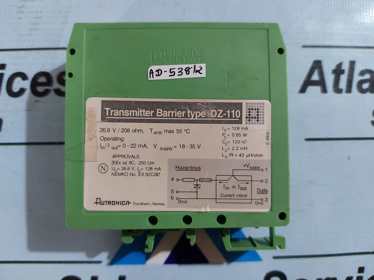 AUTRONICA DZ-110 TRANMITTER BARRIER