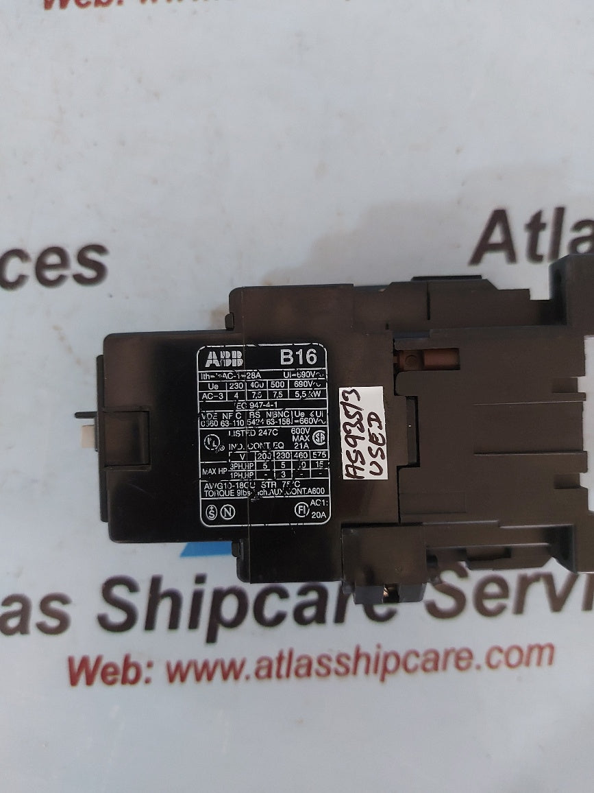 Abb B16-30-22 Ac Contactor 220/240vac