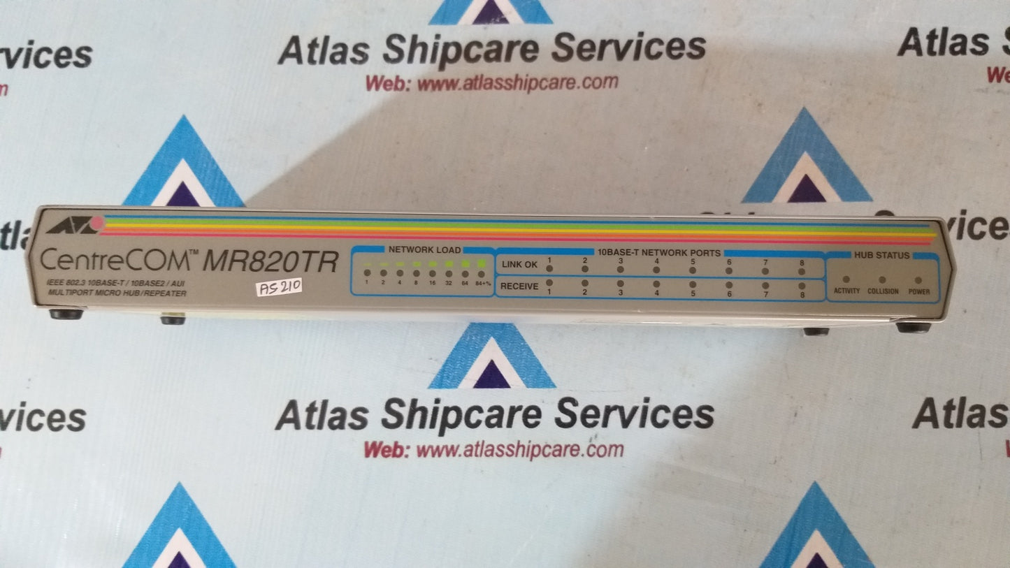 Allied Telesyn AT-MR820TR CentreCOM Multiport Micro Hub Repeater 8 Port
