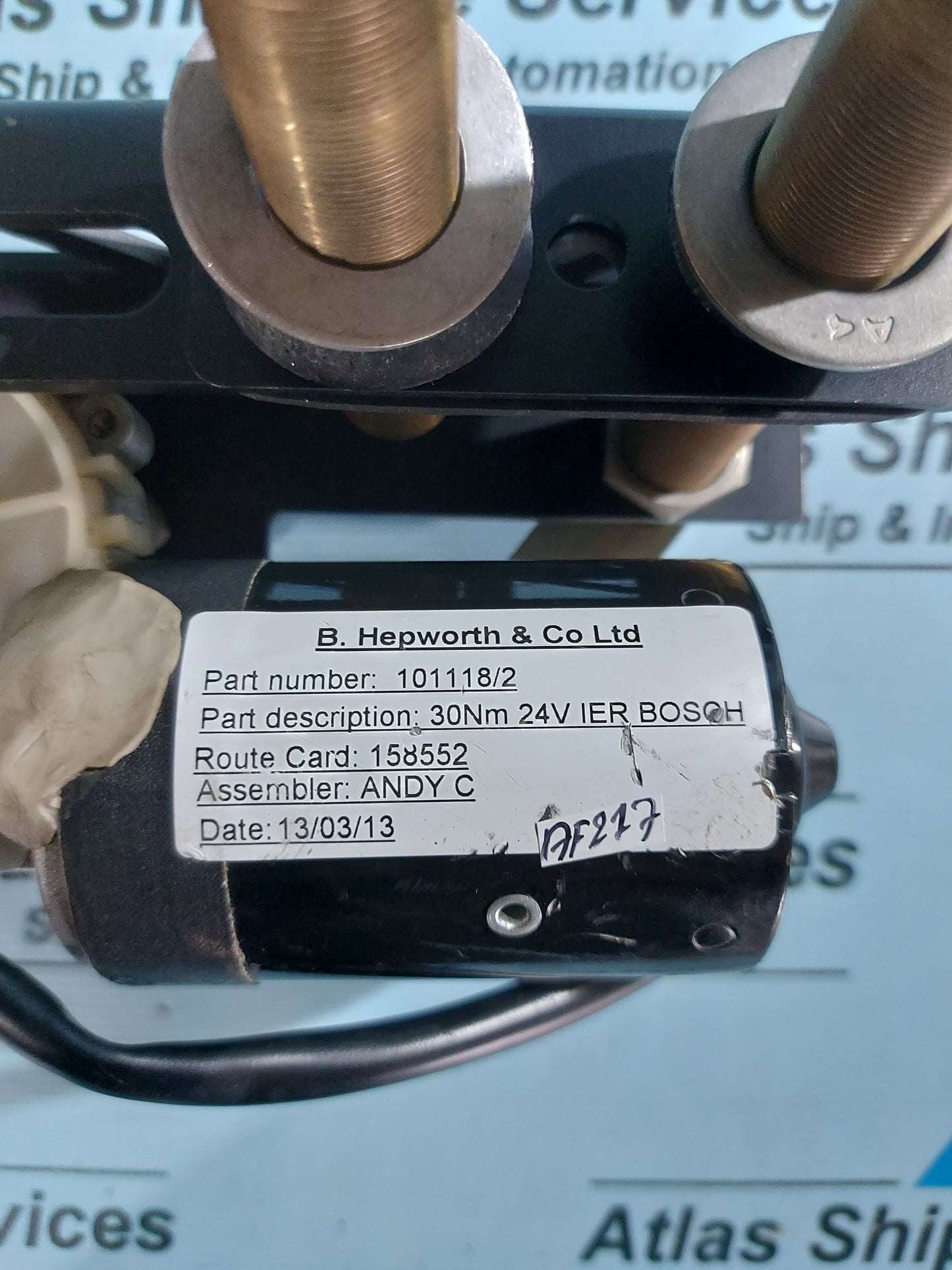 B.HEPWORTH 30Nm 24V MARINE WIPER MOTOR 101118/2