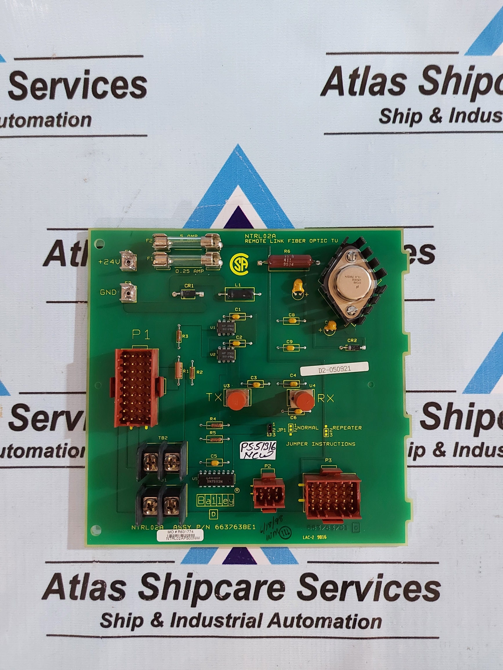 BAILEY NTRL02A FIBER OPTIC REMOTE I/O TERMINATION UNIT – Atlas Shipcare ...