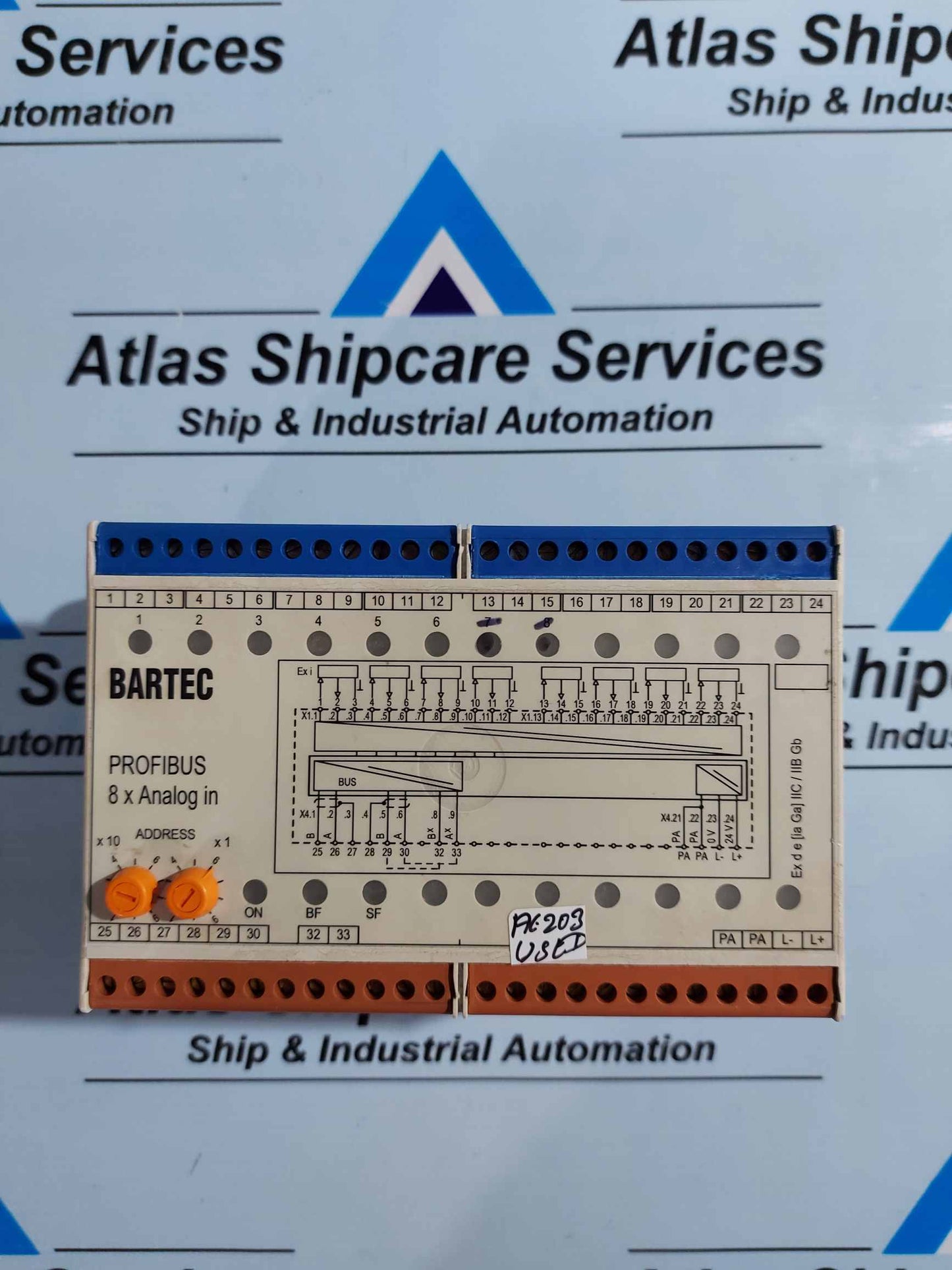 BARTEC 07-7331-230H0000 PROFIBUS INTERFACE 8 x ANALOG IN Ex i