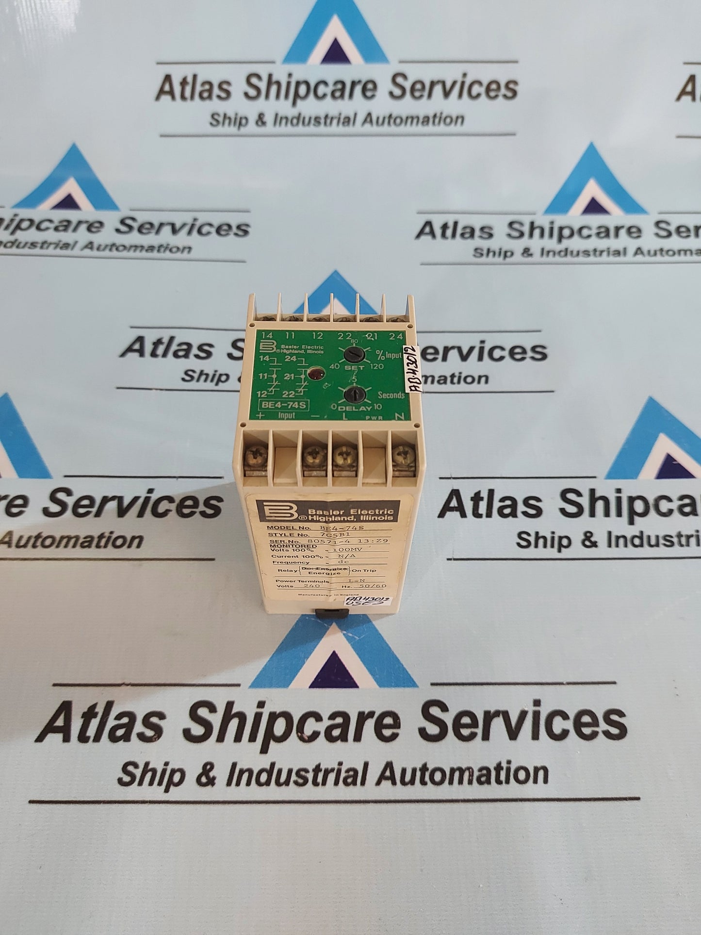 BASLER BE4-74S MILLIVOLT SENSING ALARM RELAY