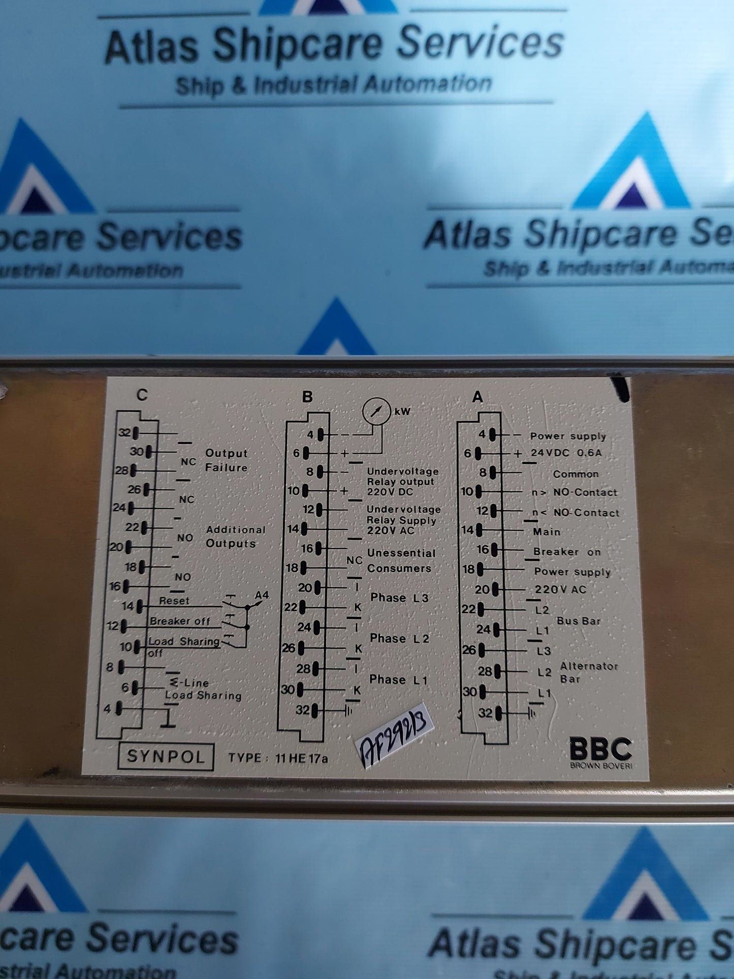 BBC CMA 50 SYNPOL GVT 360 8490 CONTROL PANEL