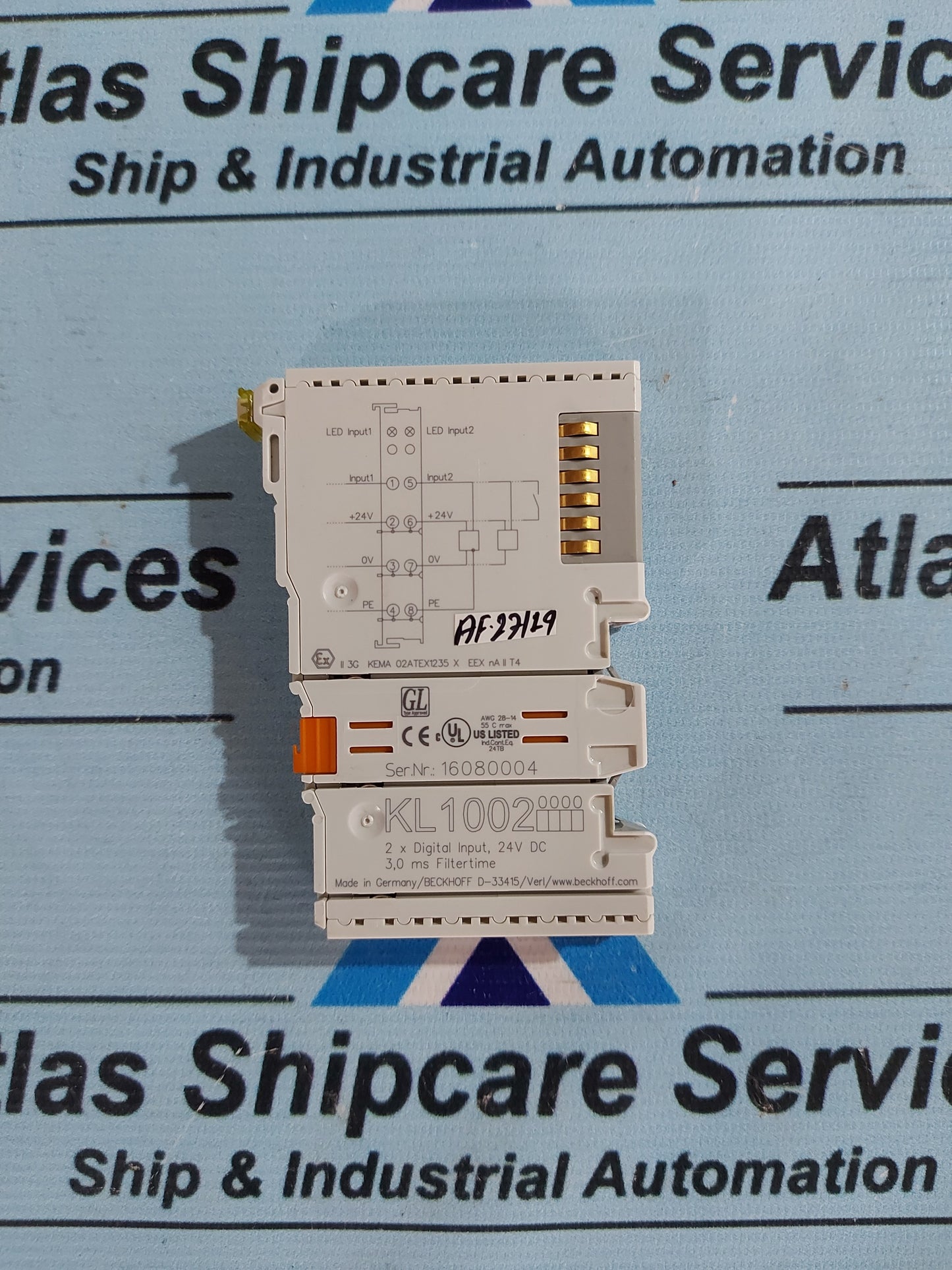 BECKHOFF KL1002 BUS TERMINAL 2-CHANNEL DIGITAL INPUT 24V DC