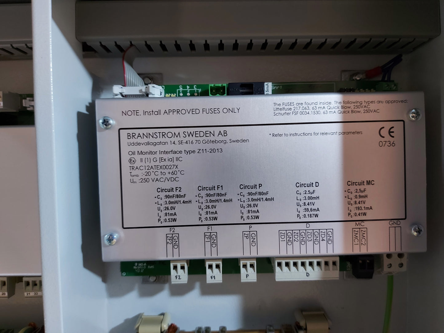 BRANNSTROM CLEANTRACK 1000 B OIL DISCHARGE MONITOR CONVERTING UNIT