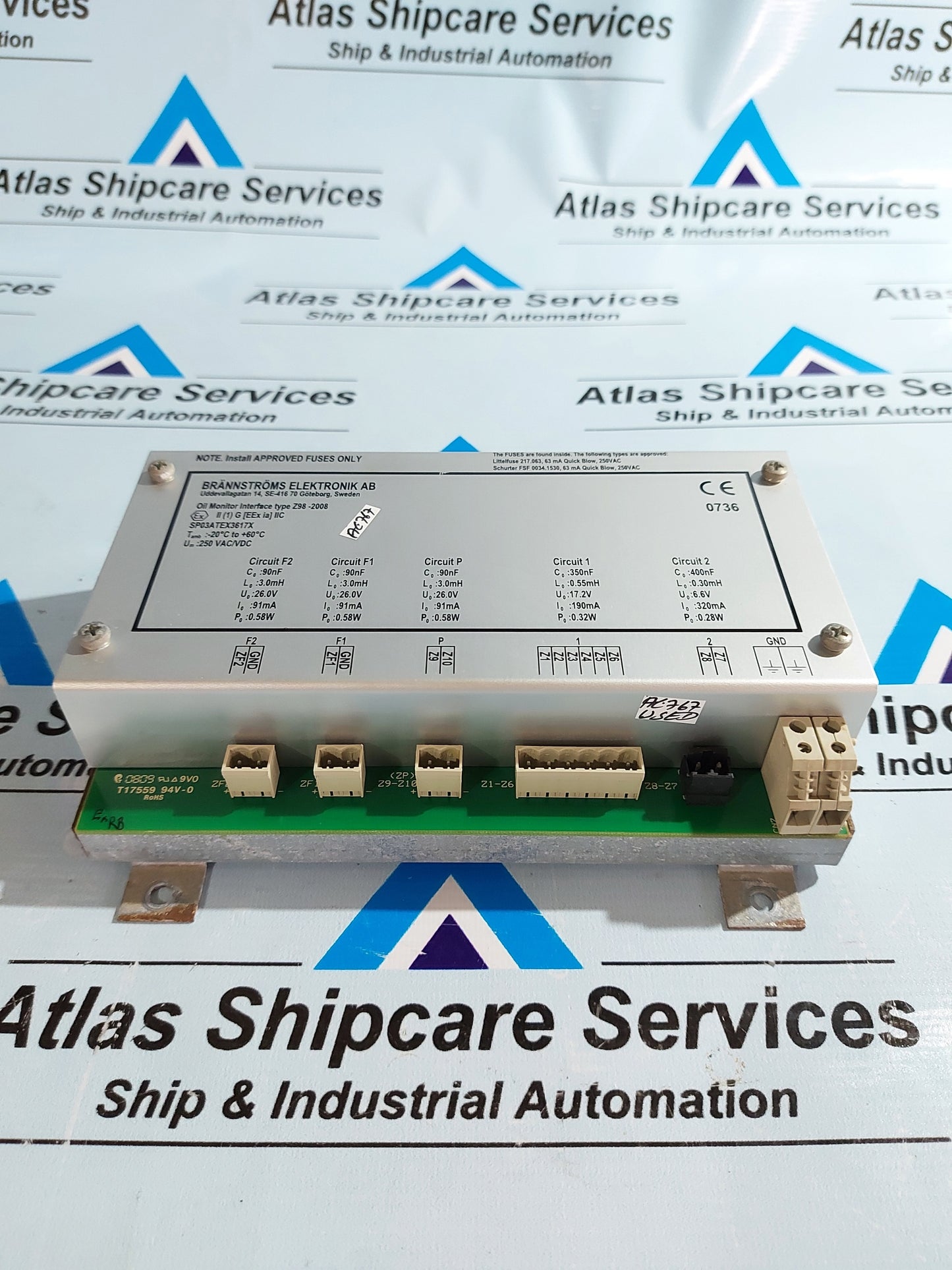BRANNSTROMS OIL MONITOR INTERFACE TYPE X98-2008