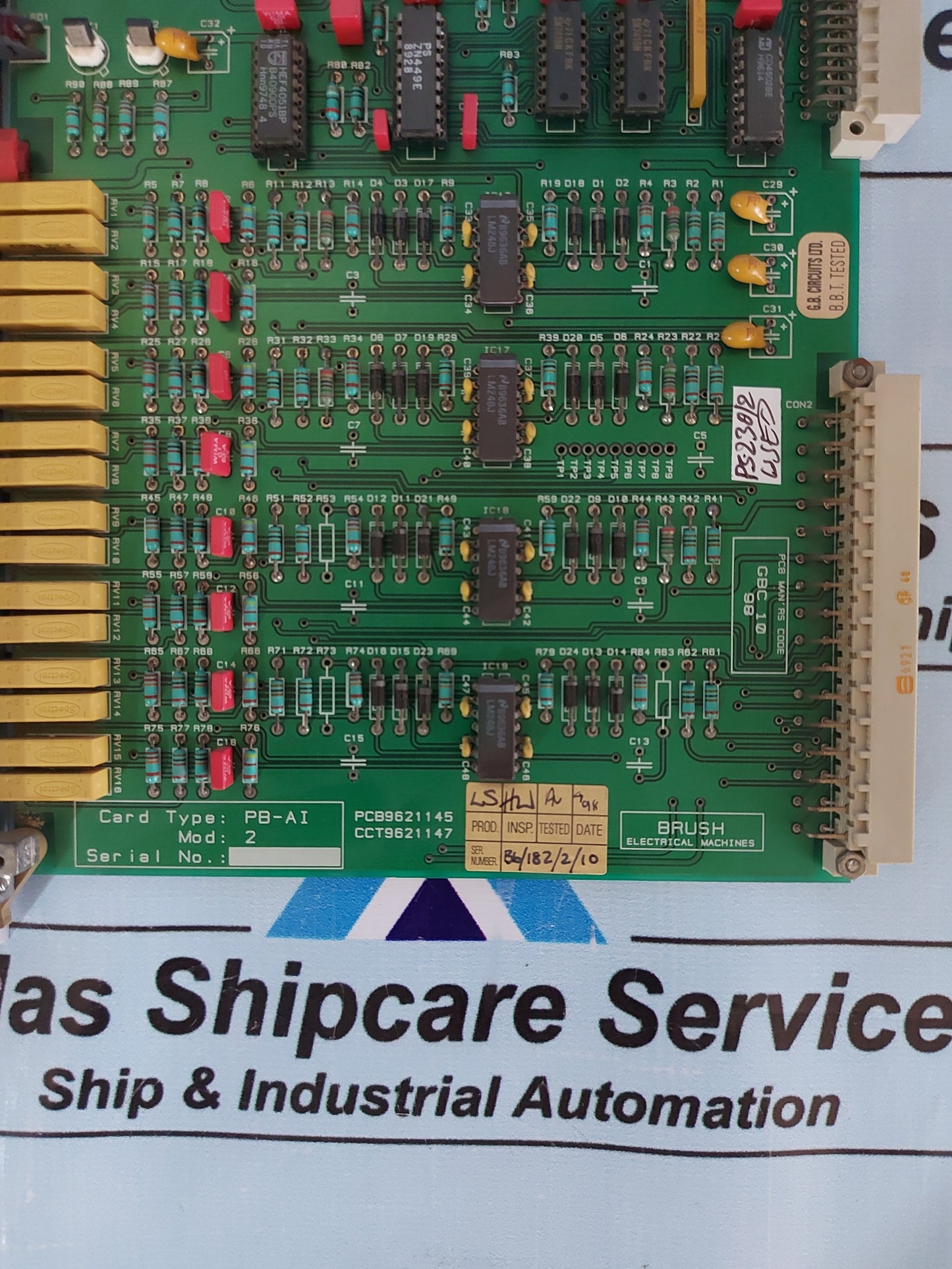 BRUSH PCB9621145 CCT9621147 PB-AI MOD-2 PCB CARD