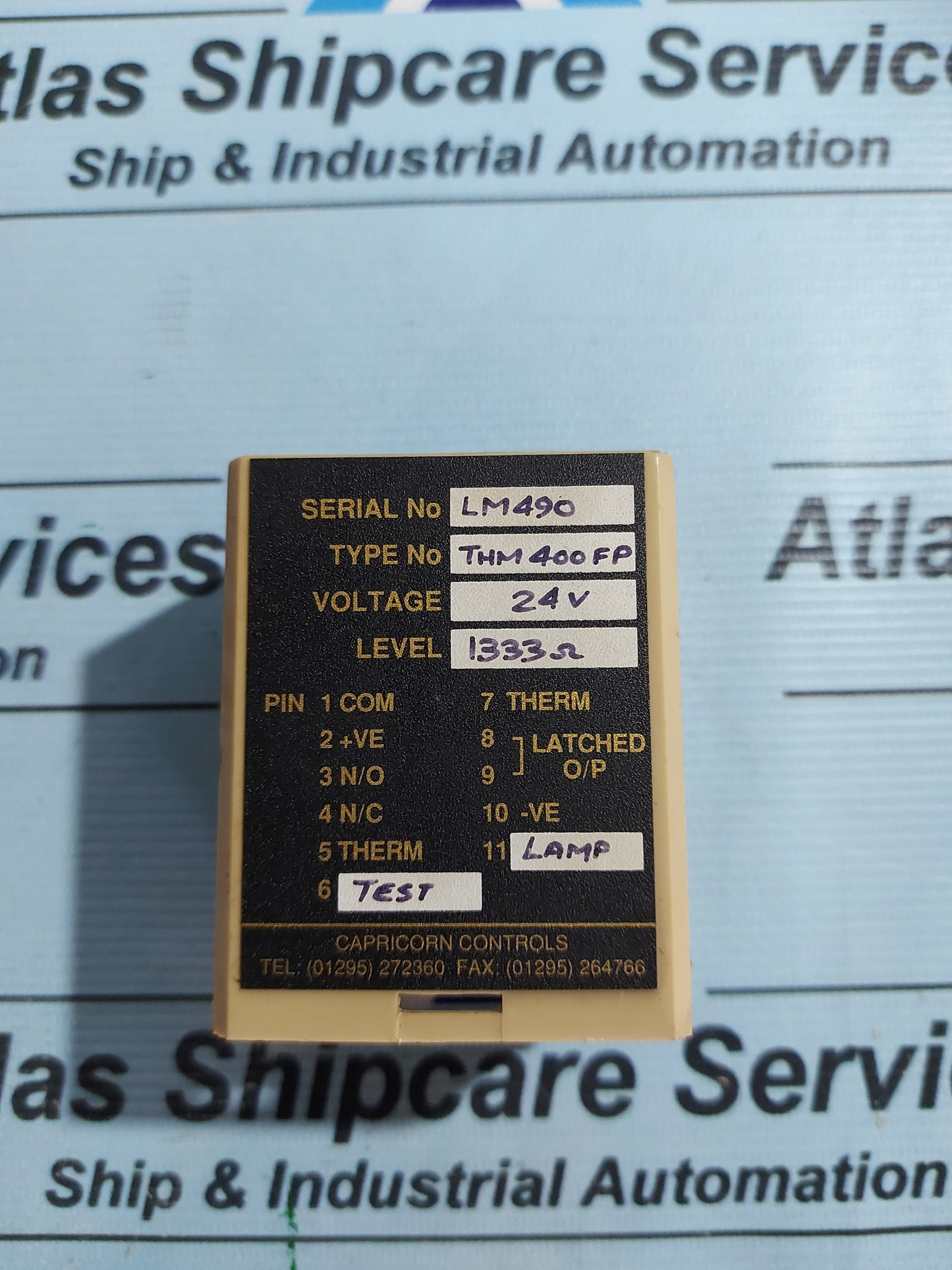 CAPRICORN CONTROLS THM400FP THERMISTOR TRIP 24V RELAY