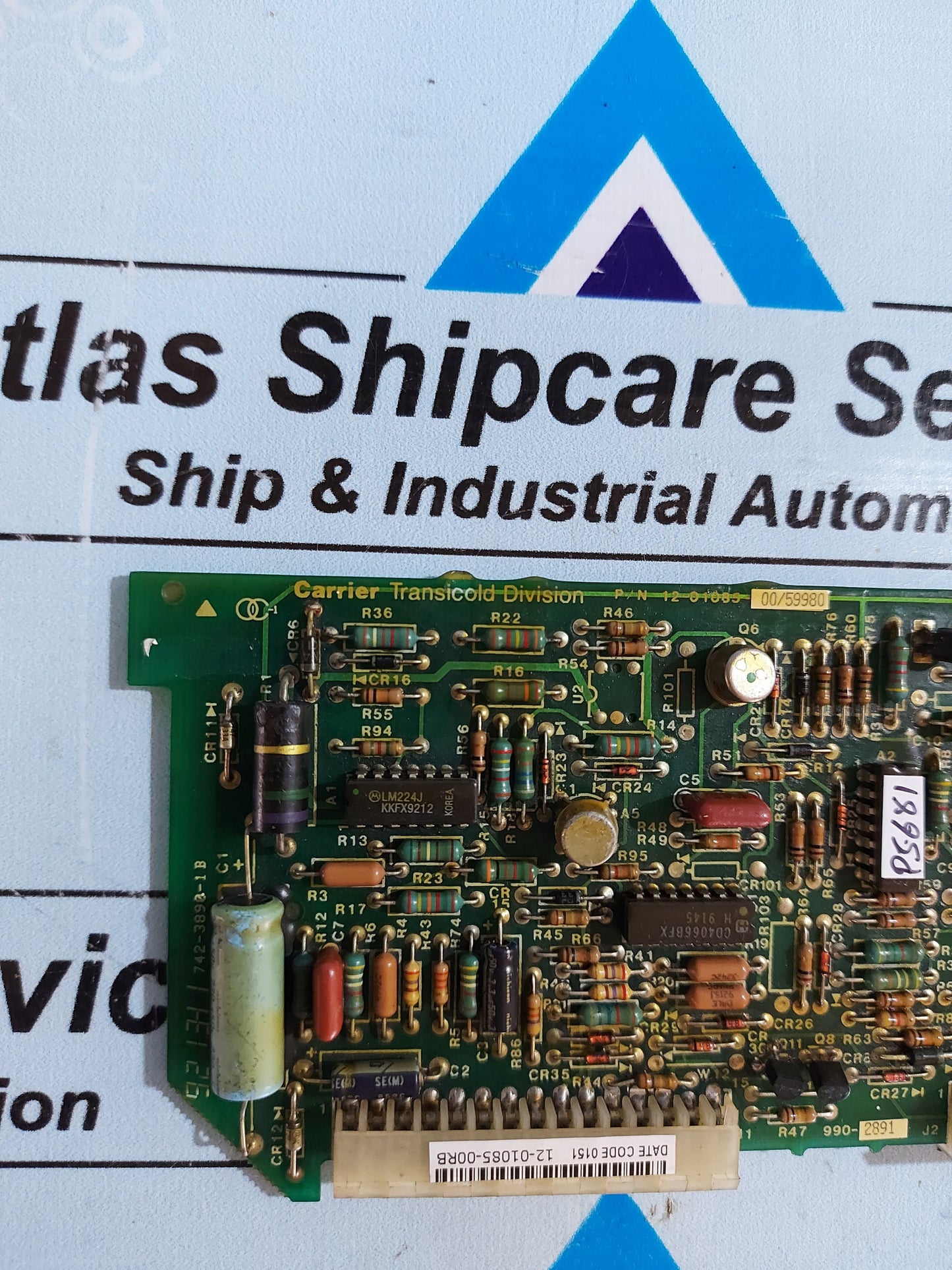 CARRIER TRANSICOLD 12-01085-00/59980 PCB CARD