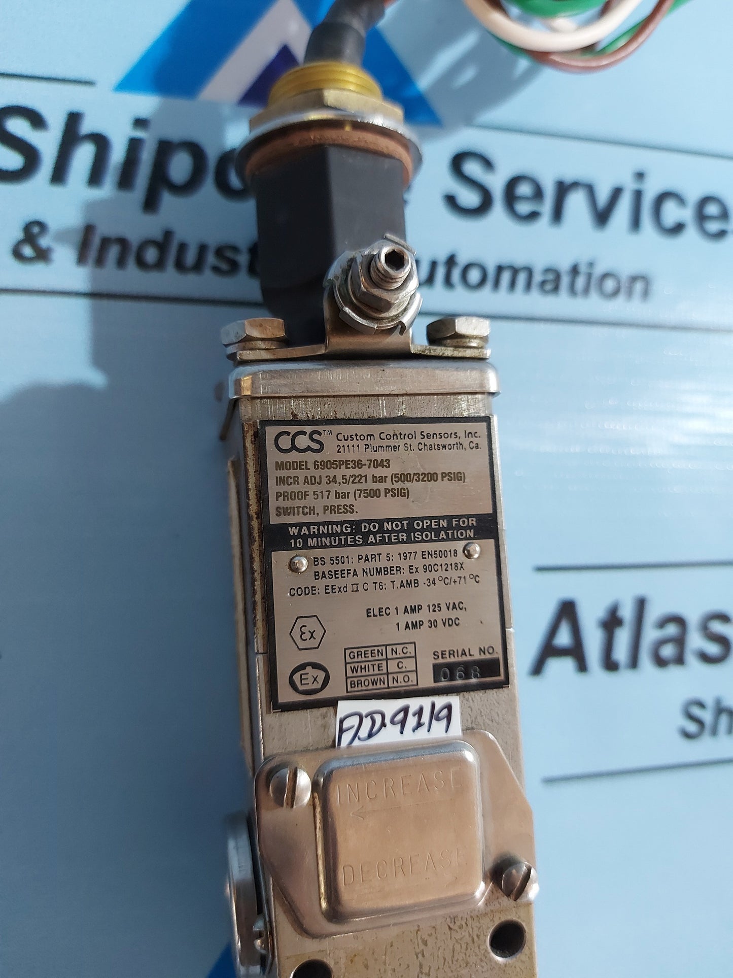 CCS 6905PE36-7043 PRESSURE SWITCH