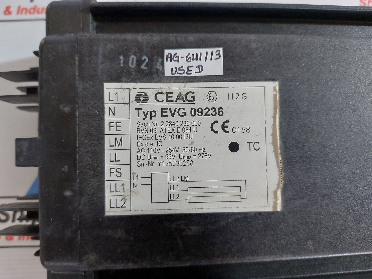 CEAG EVG 09236 ELECTRONIC BALLAST 2 2840 236 000 AG641