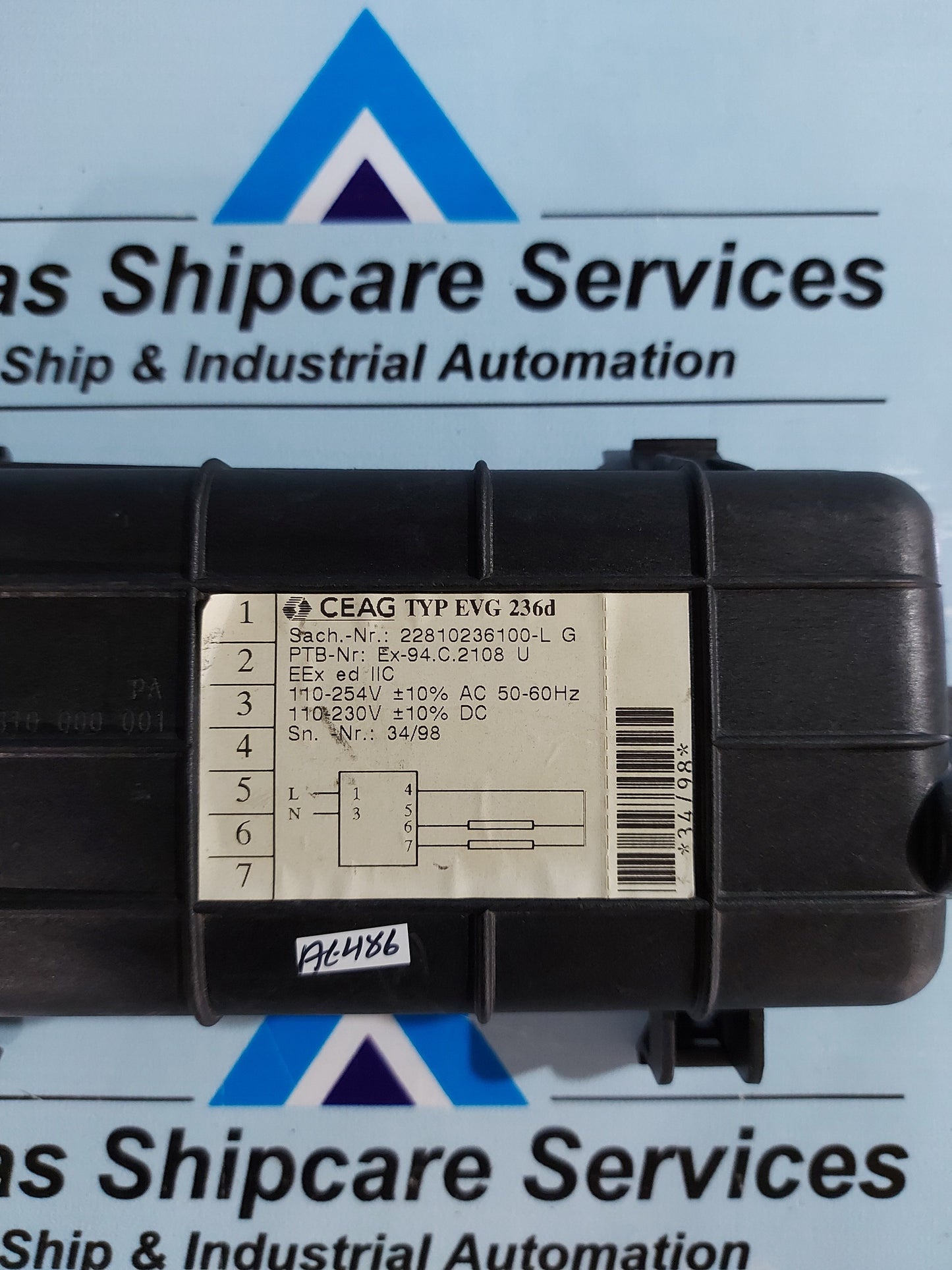 CEAG EVG 236D ELECTRONIC BALLAST 22810236100-L G