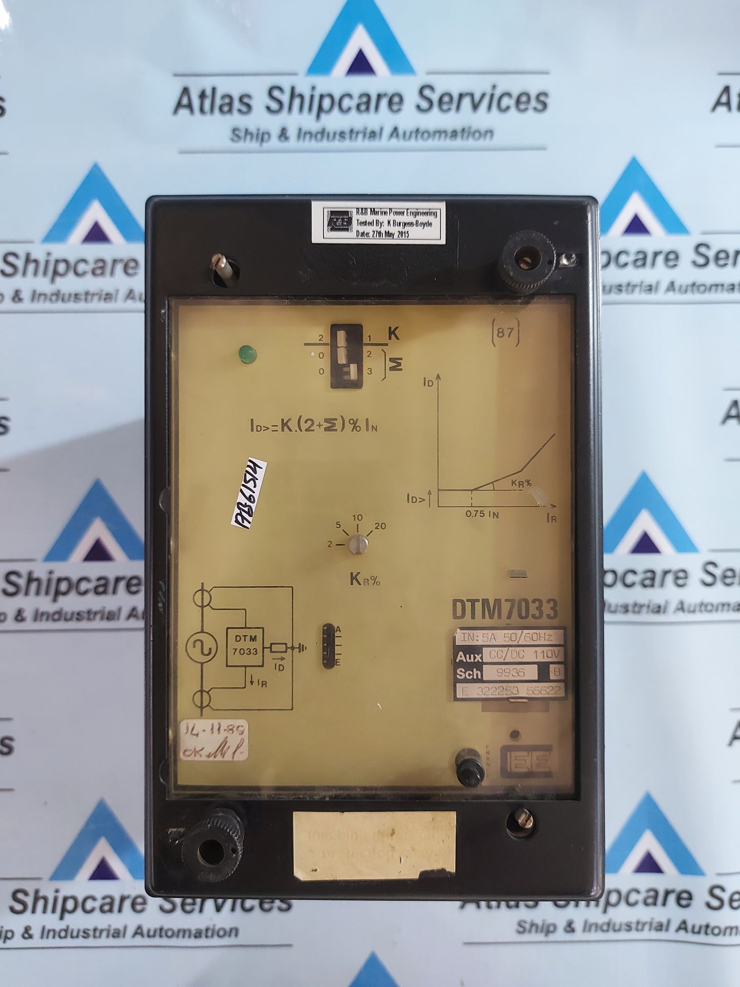 CEE DTM7033 MACHINE DIFFERENTIAL PROTECTION RELAY