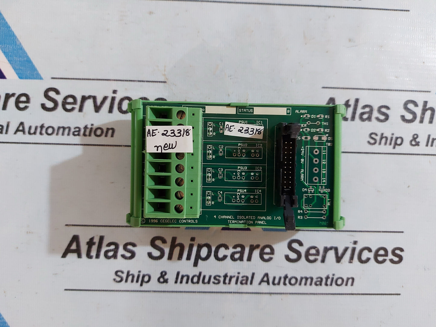 CEGELEC CONTROLS MAE 96-11 4 CHANNEL ISOLATED ANALOG I/O TERMINATION PANEL