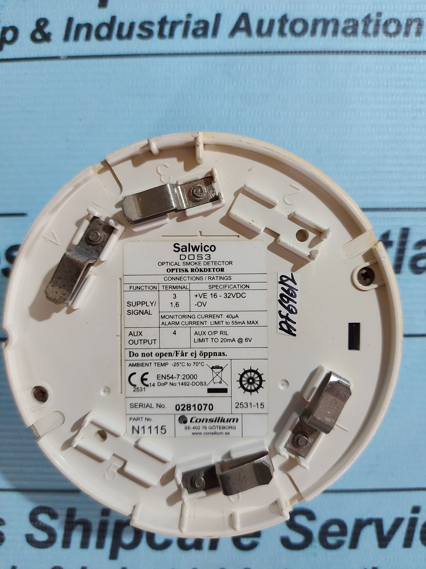 CONSILIUM SALWICO DOS3 N1115 OPTICAL SMOKE DETECTOR