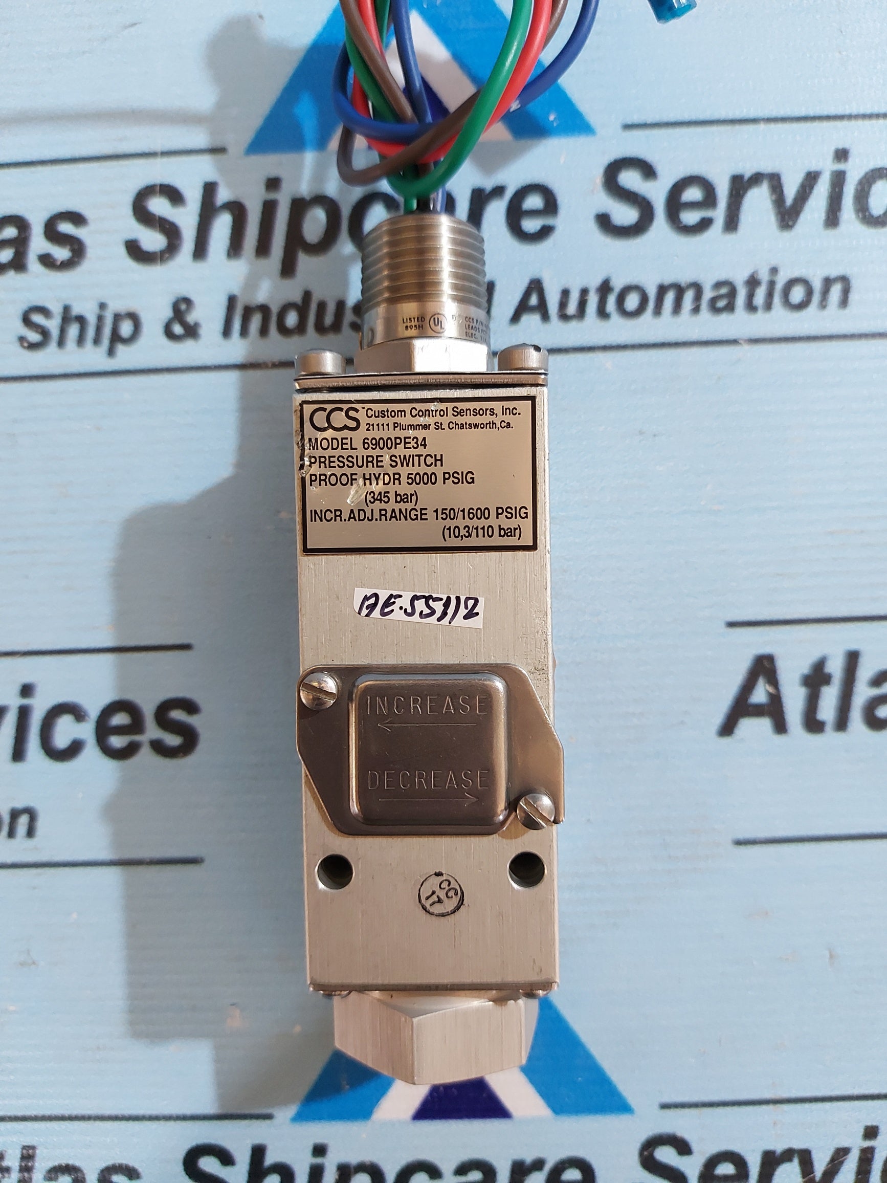 Pe Switch Sensor CUSTOM CONTROL SENSORS 6900PE34 PRESSURE SWITCH – Atlas Shipcare Services