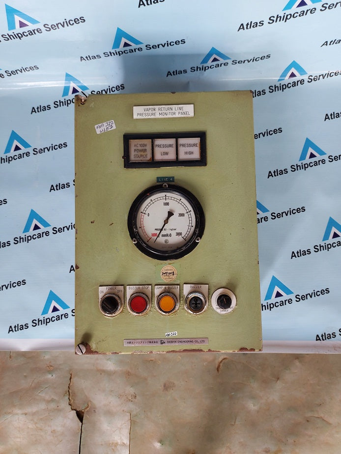 DAISHIN VAPOR RETURN LINE PRESSURE MONITOR PANEL