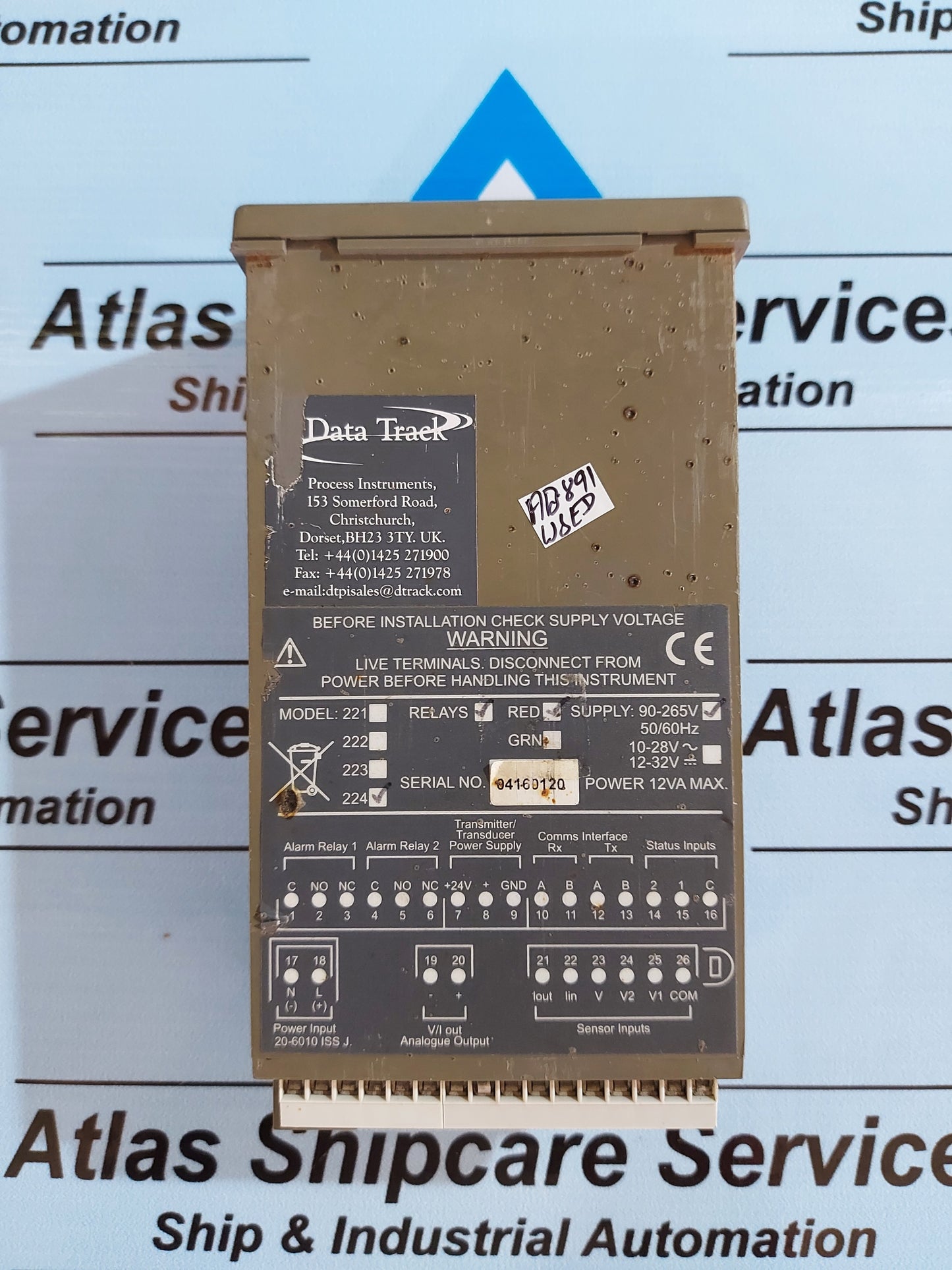 DATA TRACK PROCESS INSTRUMENTS TRACKER 200 MODEL 224